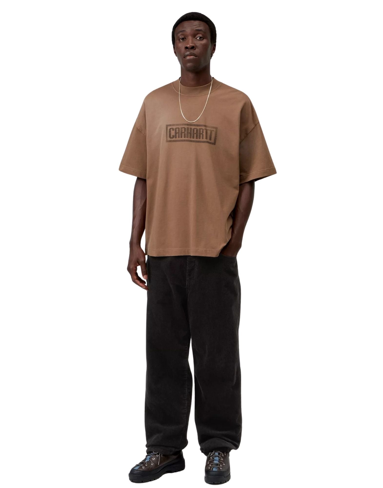 S/S Bricky Man T-Shirt WIP H Brown stone dyed