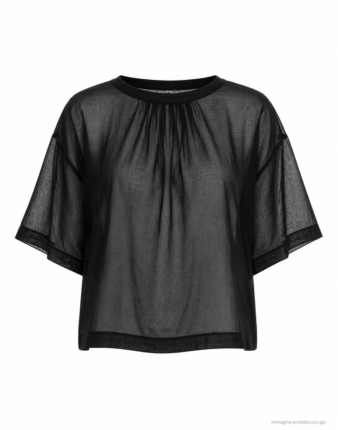 Laboratorio Women’s Black Cotton Blouse JO4669 0999 BLACK