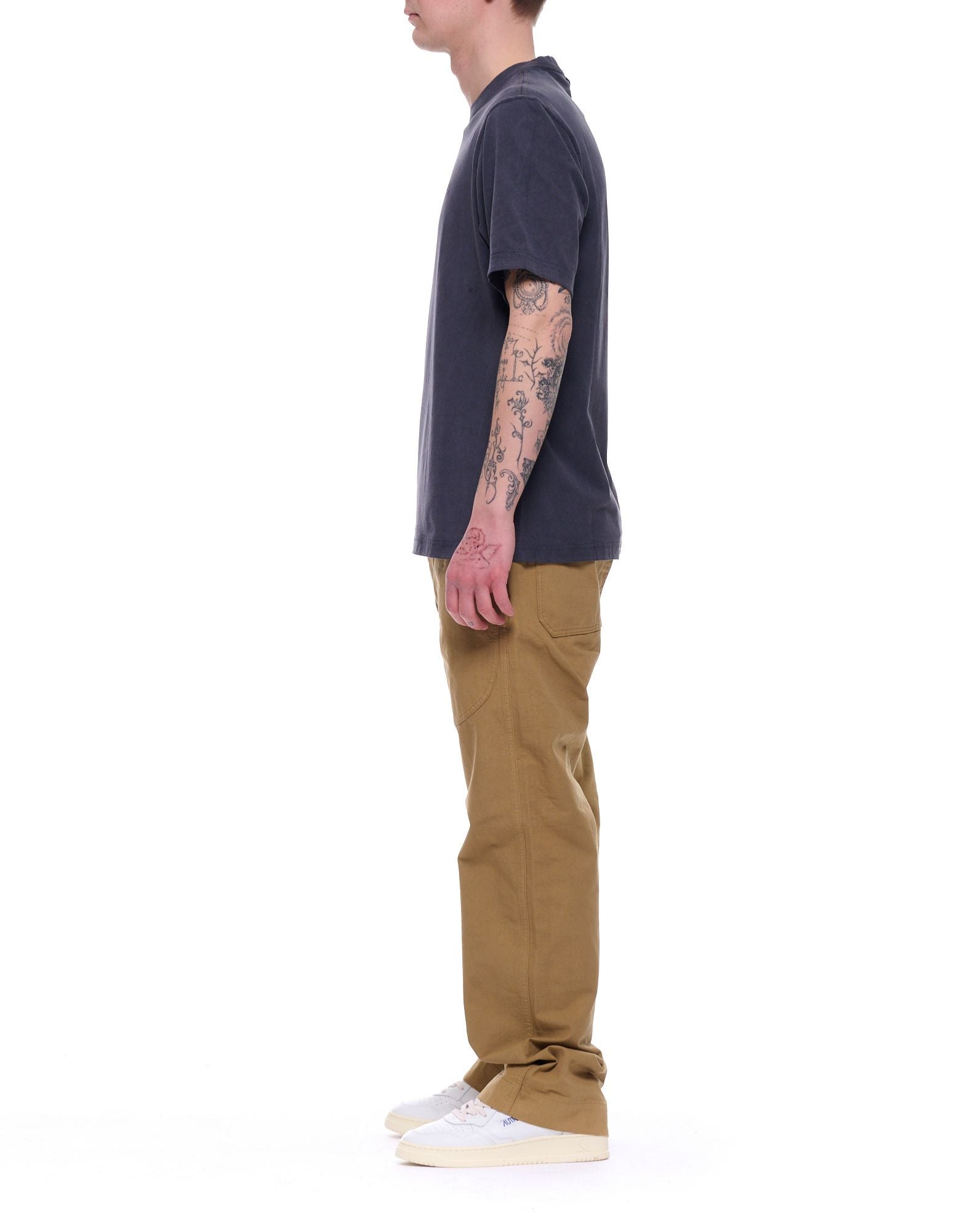 Nordic Denim T-shirt en coton pour homme Noir de jais Coupe régulière Col rond 20-85-701 JET BLACK