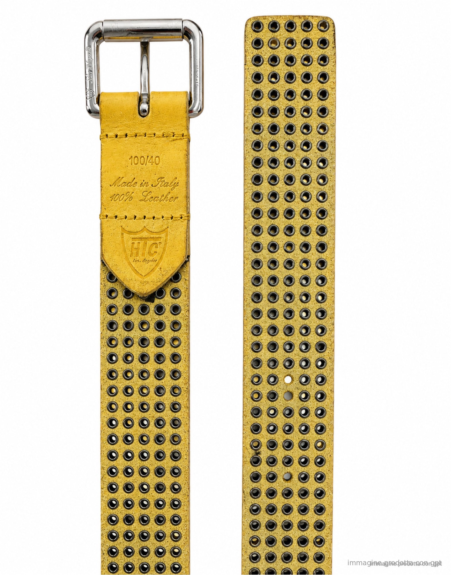 CEINTURE À CLOUS 5000 JAUNE