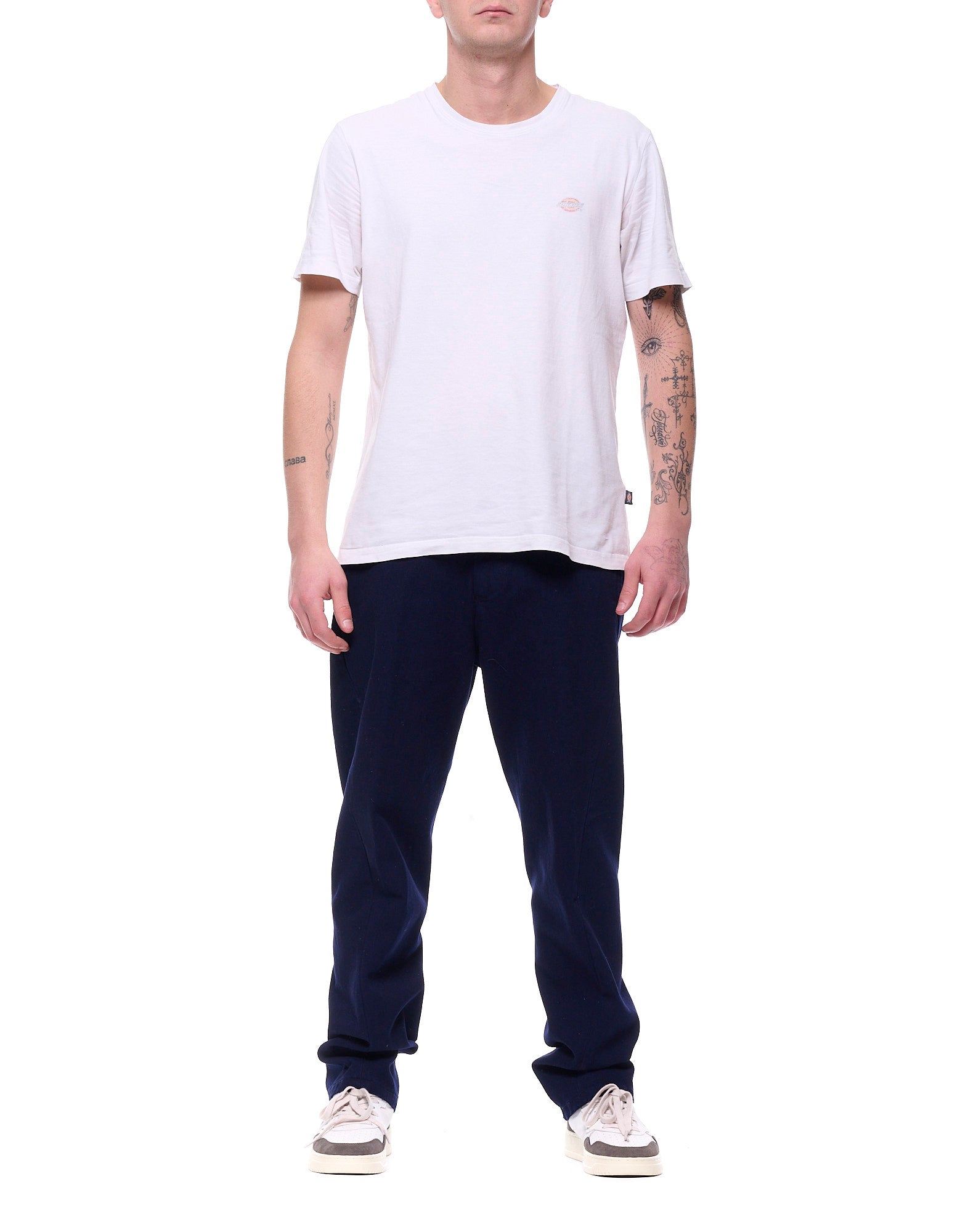 TLCFW26P023 DE0049 INDIGO KIMONO JAPAN PANTS - Pantaloni - Tela Cruda