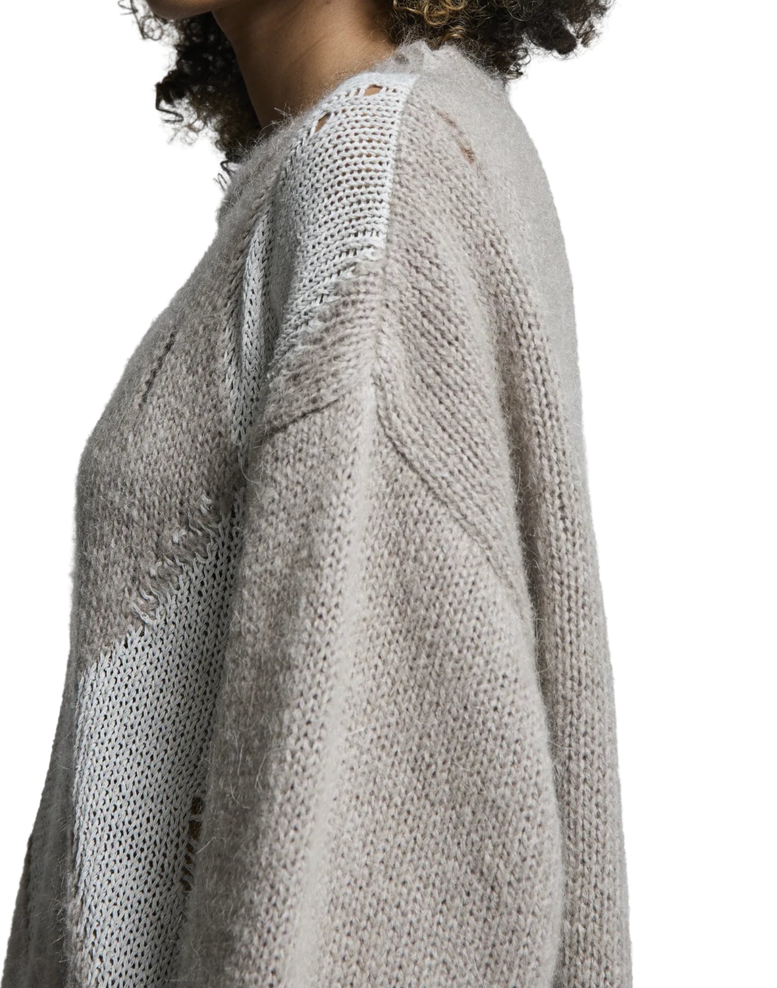 ORFEI DOVE GREY SWEATER - Maglieria - PAURA