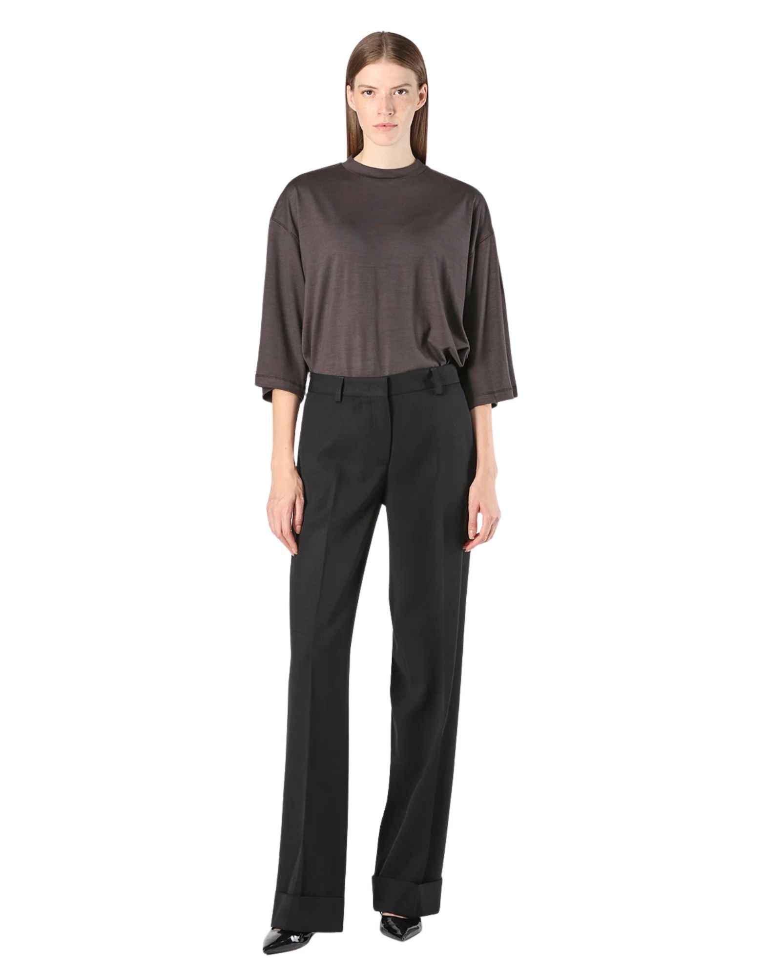 Cellar Door IMA Black Virgin Wool Trousers Made in Italy 210478 F126 09 BLACK