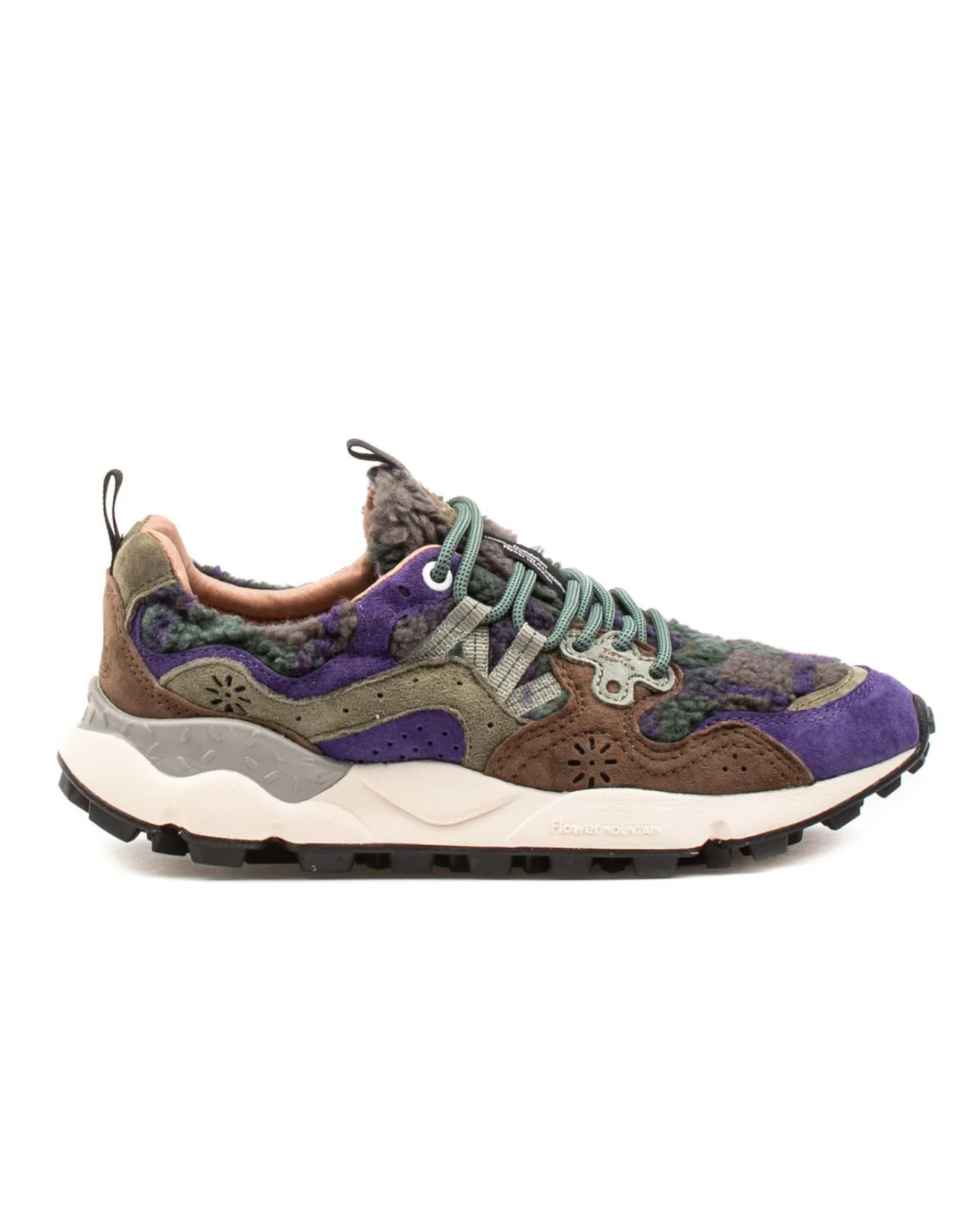 Zapatos Mujer Yamano 3 Uni Violet Brown Flower Mountain
