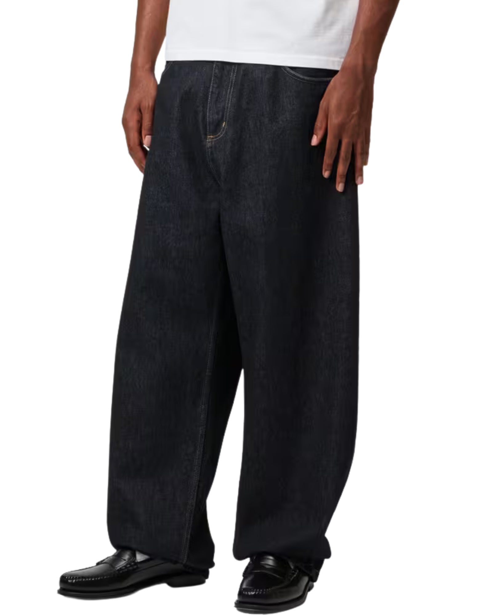 Carhartt WIP Brandon Pant – Blue Rinsed Cotton Denim, Loose Fit I035893 0102