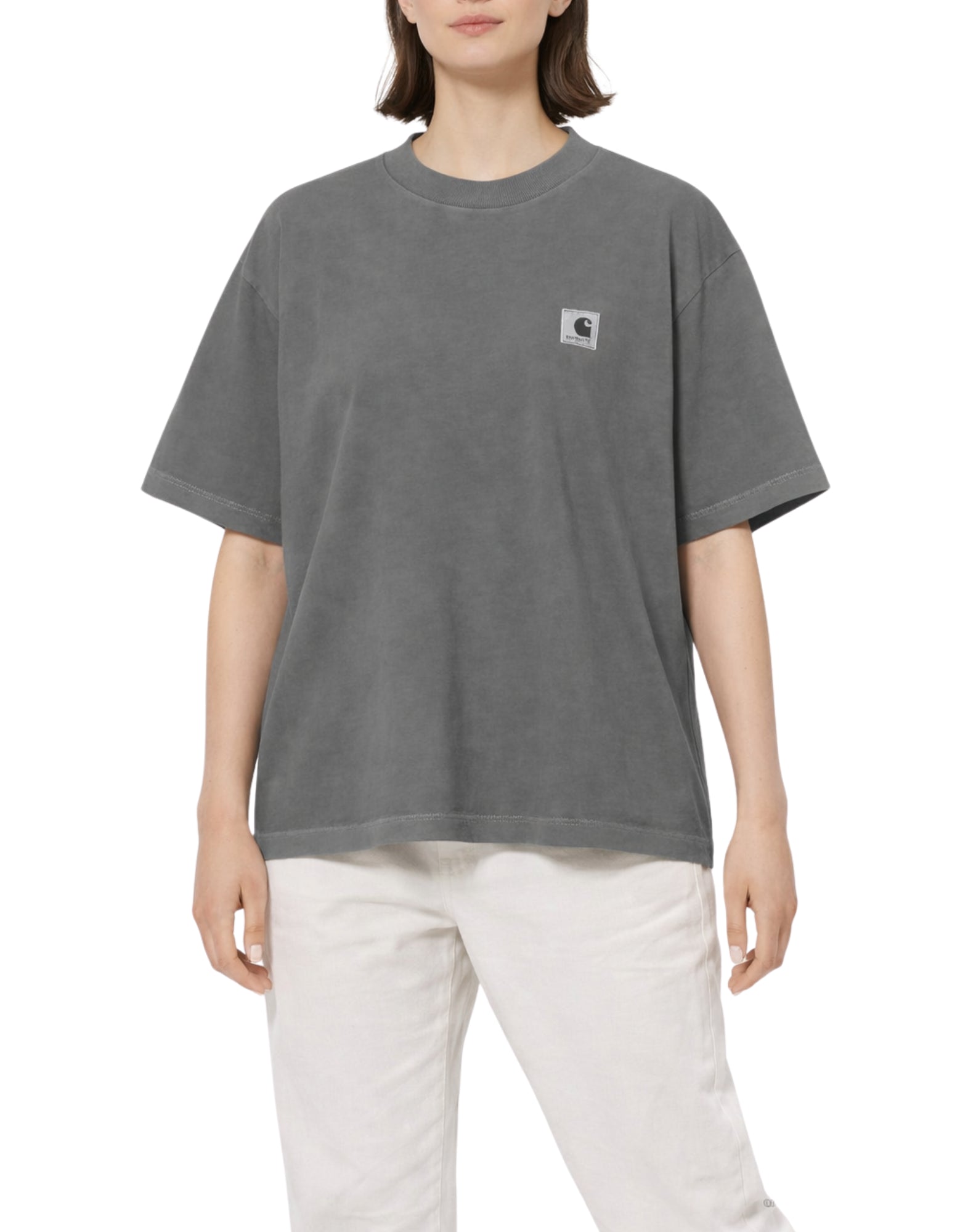 Carhartt WIP W’ S/S Nelson T-Shirt Bio-Baumwolljersey, schwarz, stückgefärbt – Damen I033051 89GD