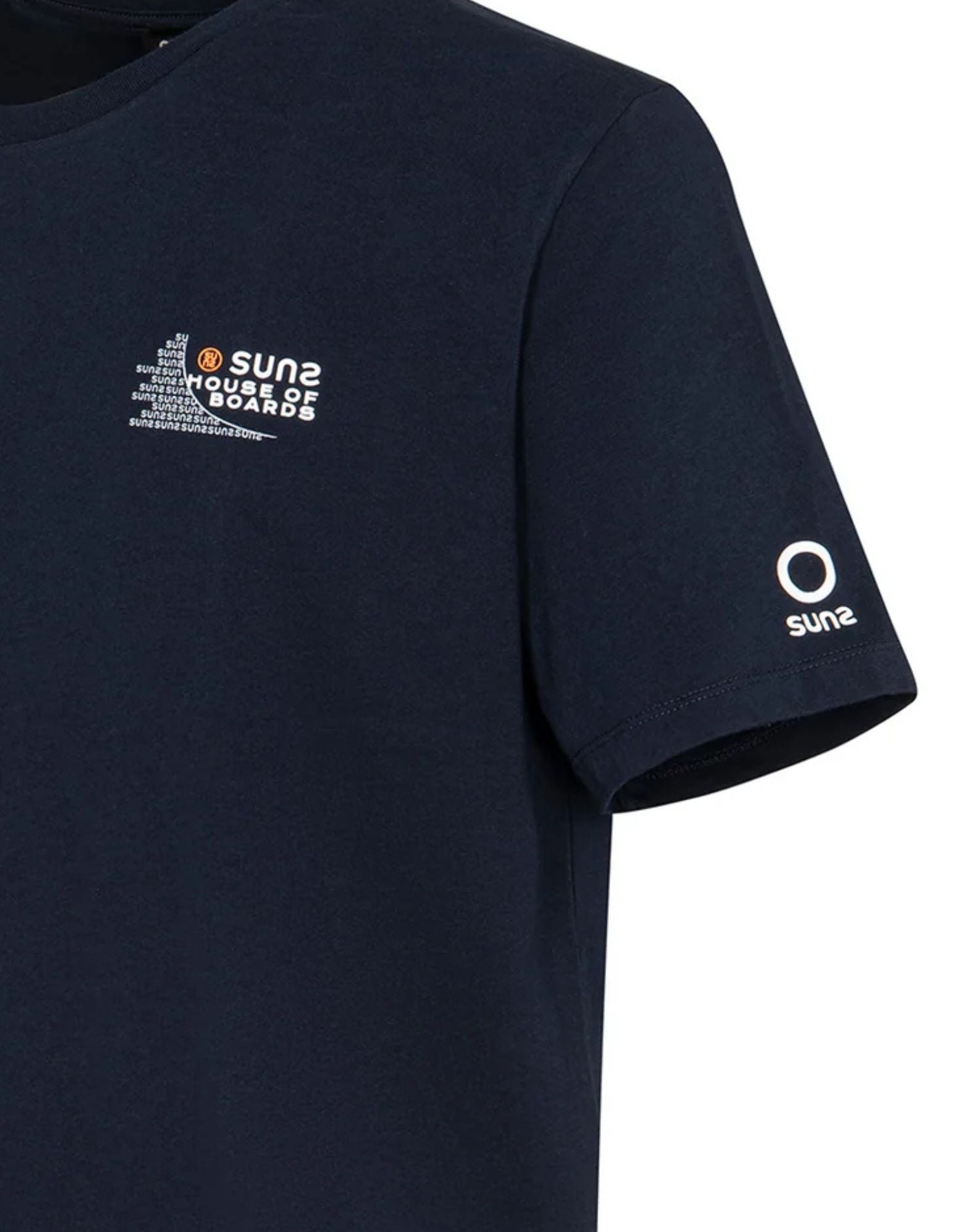 SUNS Boards Paolo Text Cotton T-Shirt Dark Blue Men’s TSS61022U V2 DARK BLUE