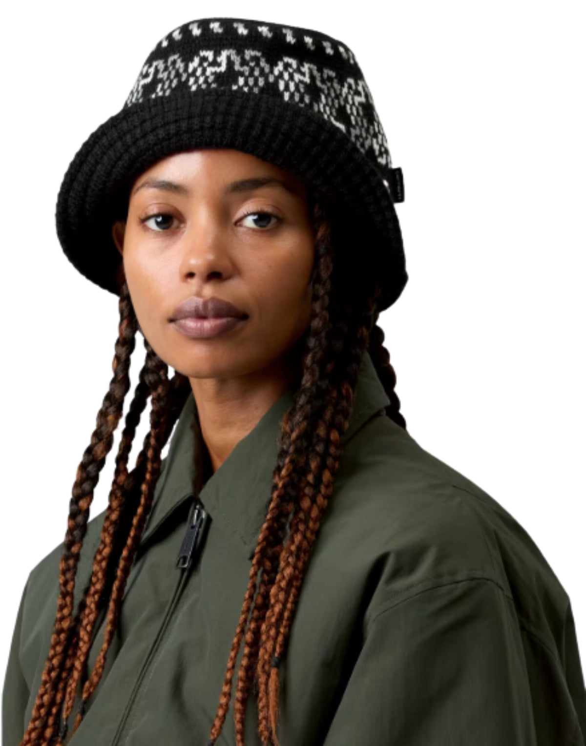 Bricky Man Knitted Bucket Hat Black