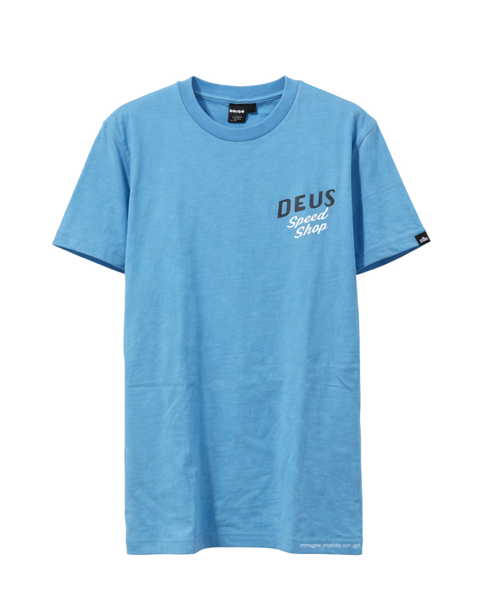 Deus Ex Machina Dogleg T-Shirt Men Cotton Bonnie Blue D261MTS321059090