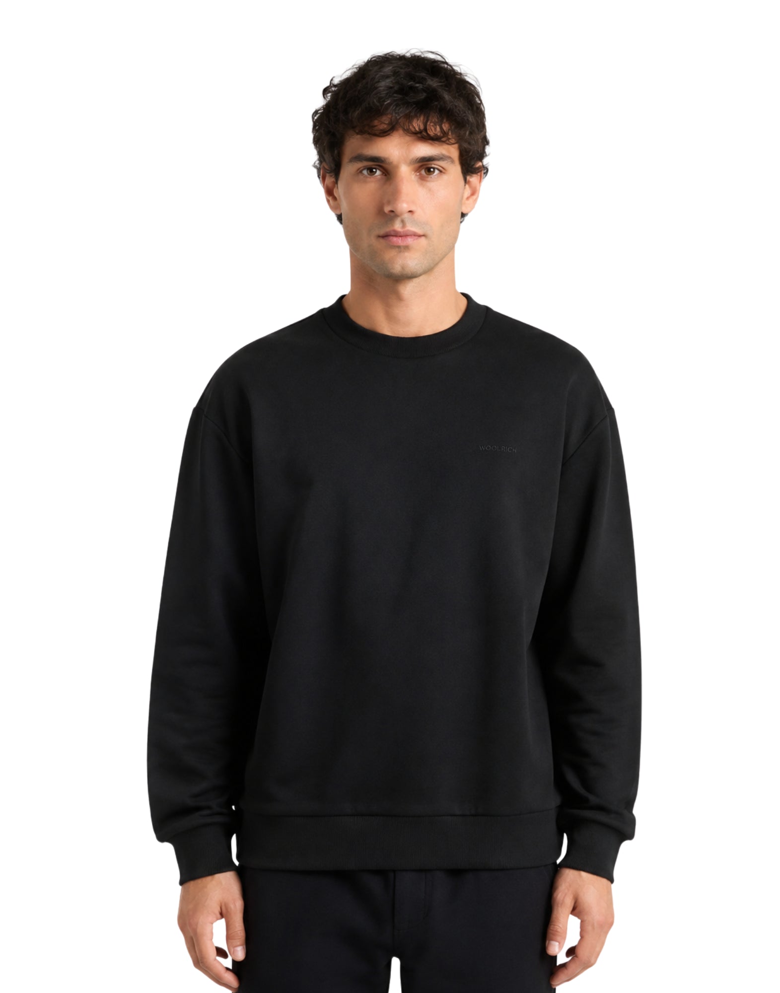 Logo interlock crewneck Black