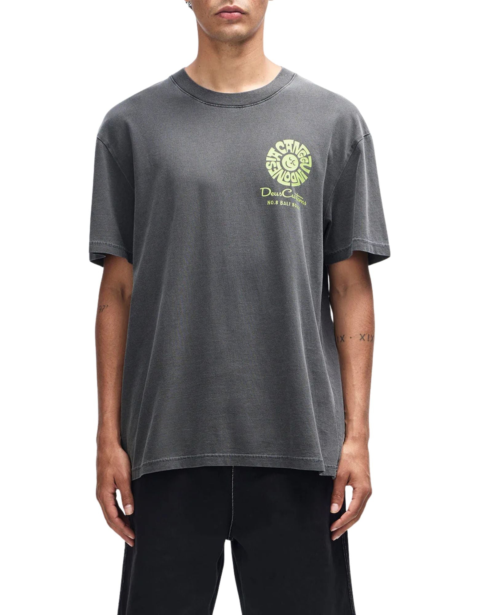 Deus Ex Machina Canggu Address Tee Anthracite Loose Fit Men’s D261MTS572094 ANTHRACITE
