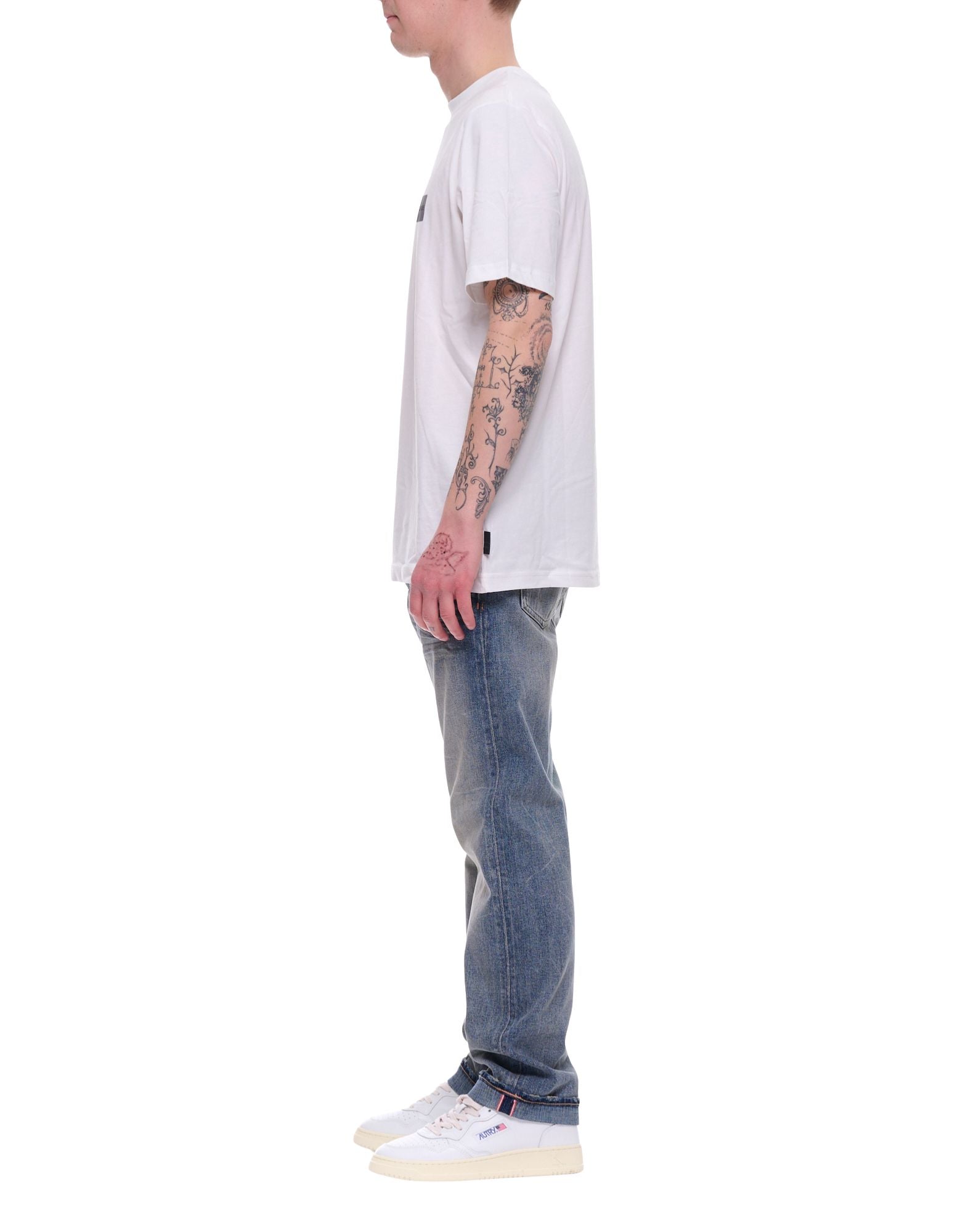 Outhere Men’s T-Shirt Bliss Offwhite Regular Fit Cotton Front Logo 4651M303B208-26046 1706 BLISS
