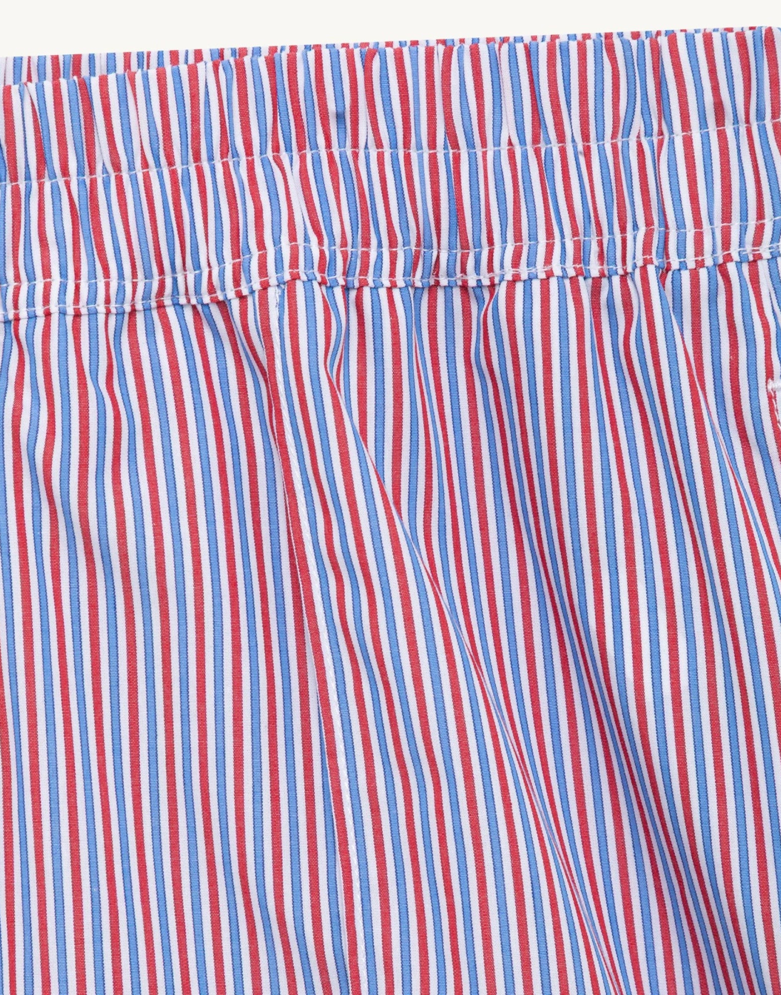 Autry Women’s Striped Poplin Shorts 100% Cotton Red Light Blue White SHPW 021T