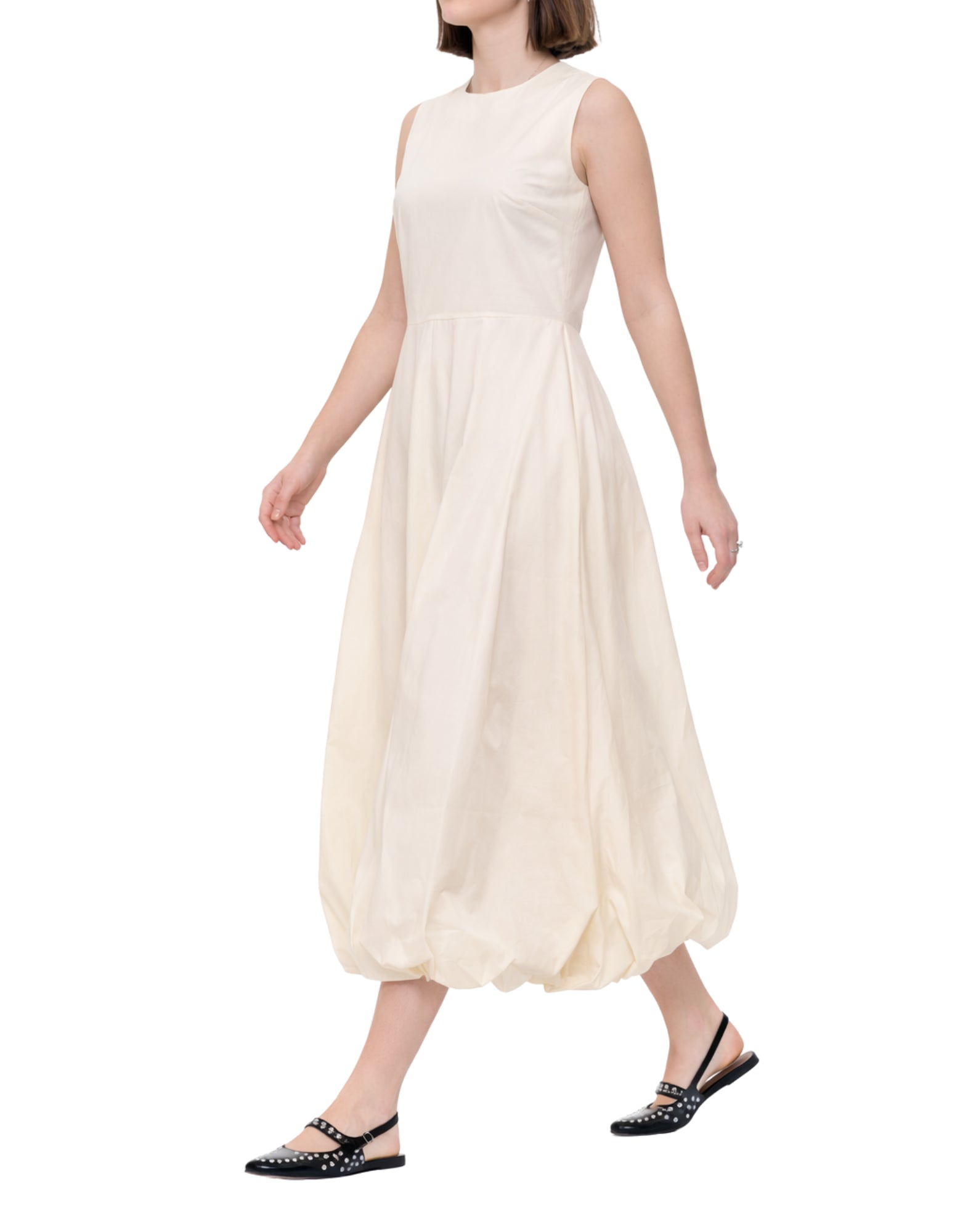 Meimeij Women’s Anise Cotton Maxi Dress, Zip Closure, Regular Fit, Made in Italy E6/I/M6EA23 824 ANISE