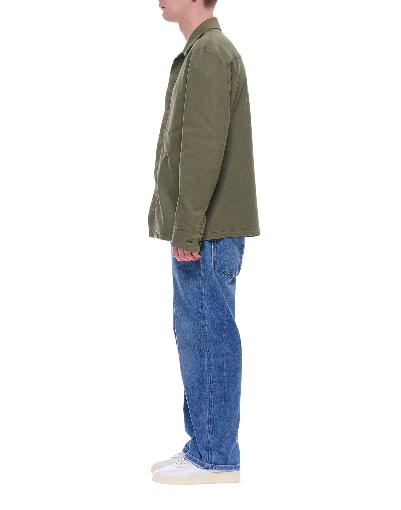 Cellar Door Men’s Green Teo Cotton Shirt Jacket Made in Italy WA16038 WF201 78 TEO GREEN