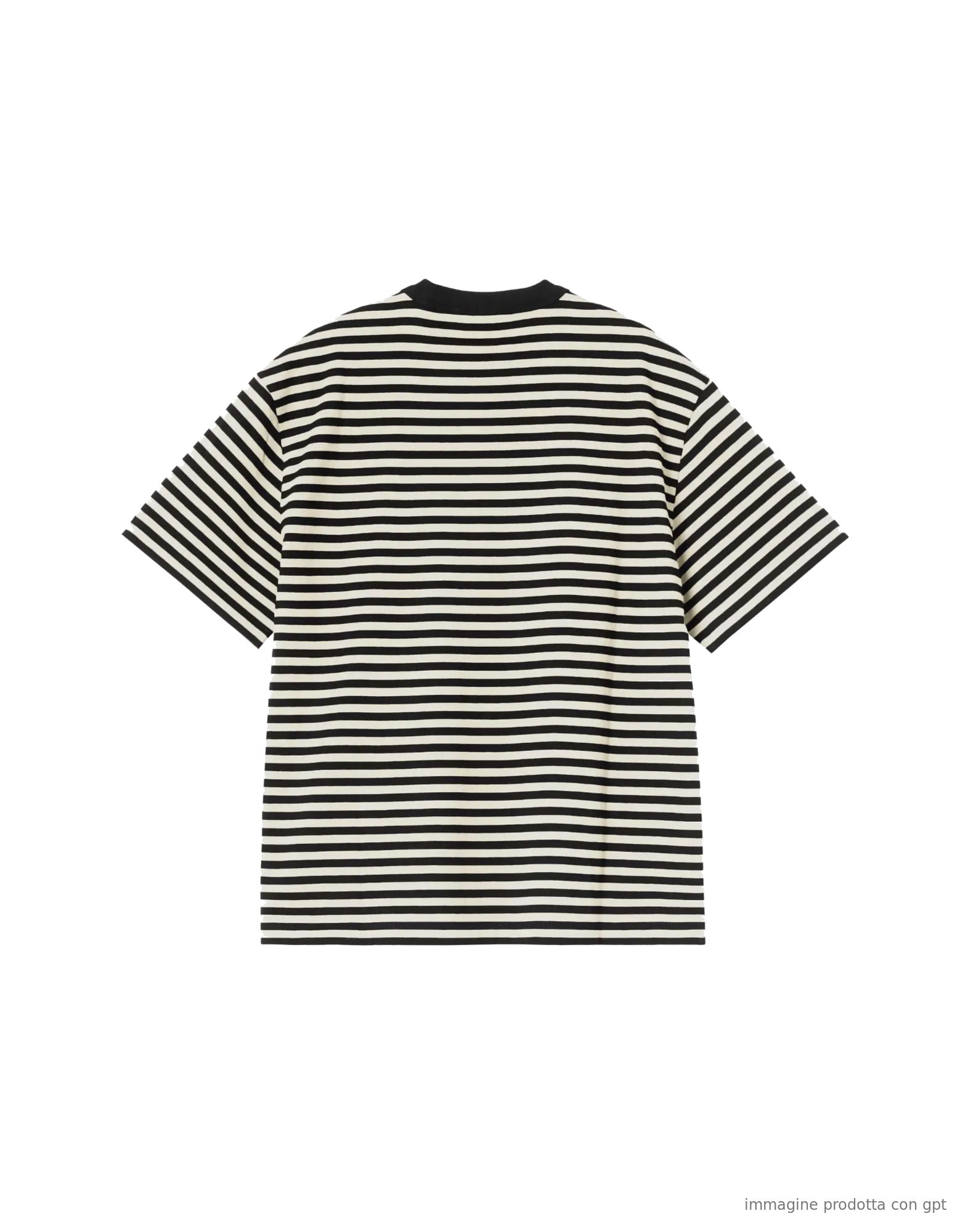 W' S/S Essy T-Shirt Essy Stripe, Black/Wax