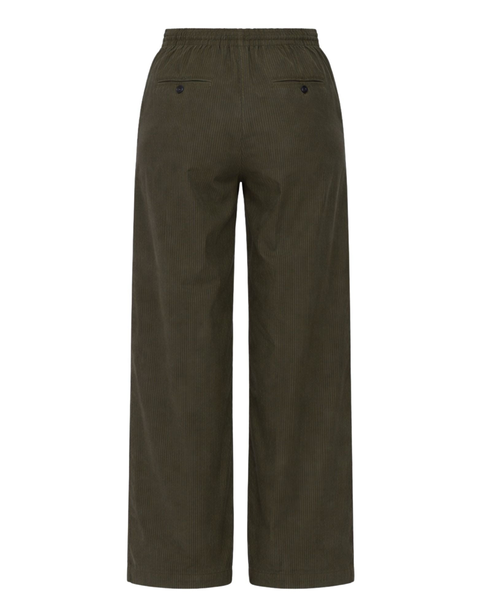 Pomandère Damen-Hose aus gestreifter Baumwolle, Militärgrün, 261-7215/21652 760