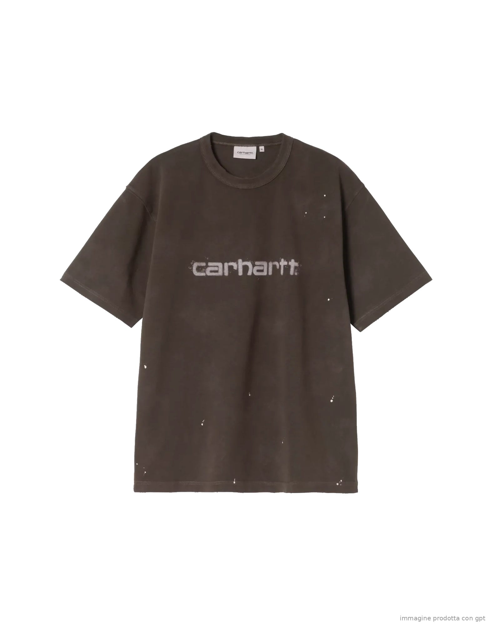 Painter T-Shirt Tobacco destroy wash, splatter
