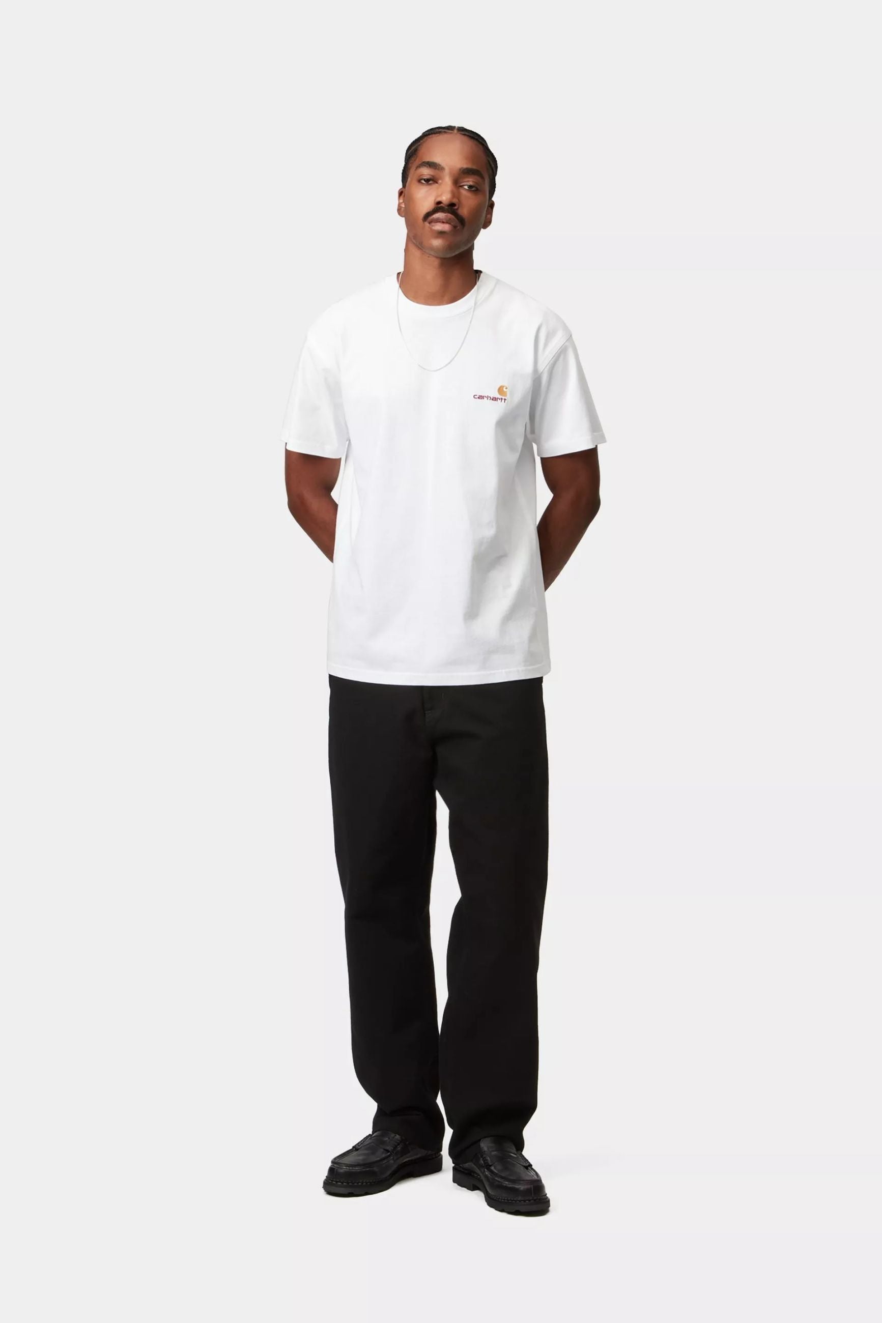 Koszulka Carhartt WIP S/S American Script w kolorze białym I029956 02XX AMERICAN SCRIPT WHITE