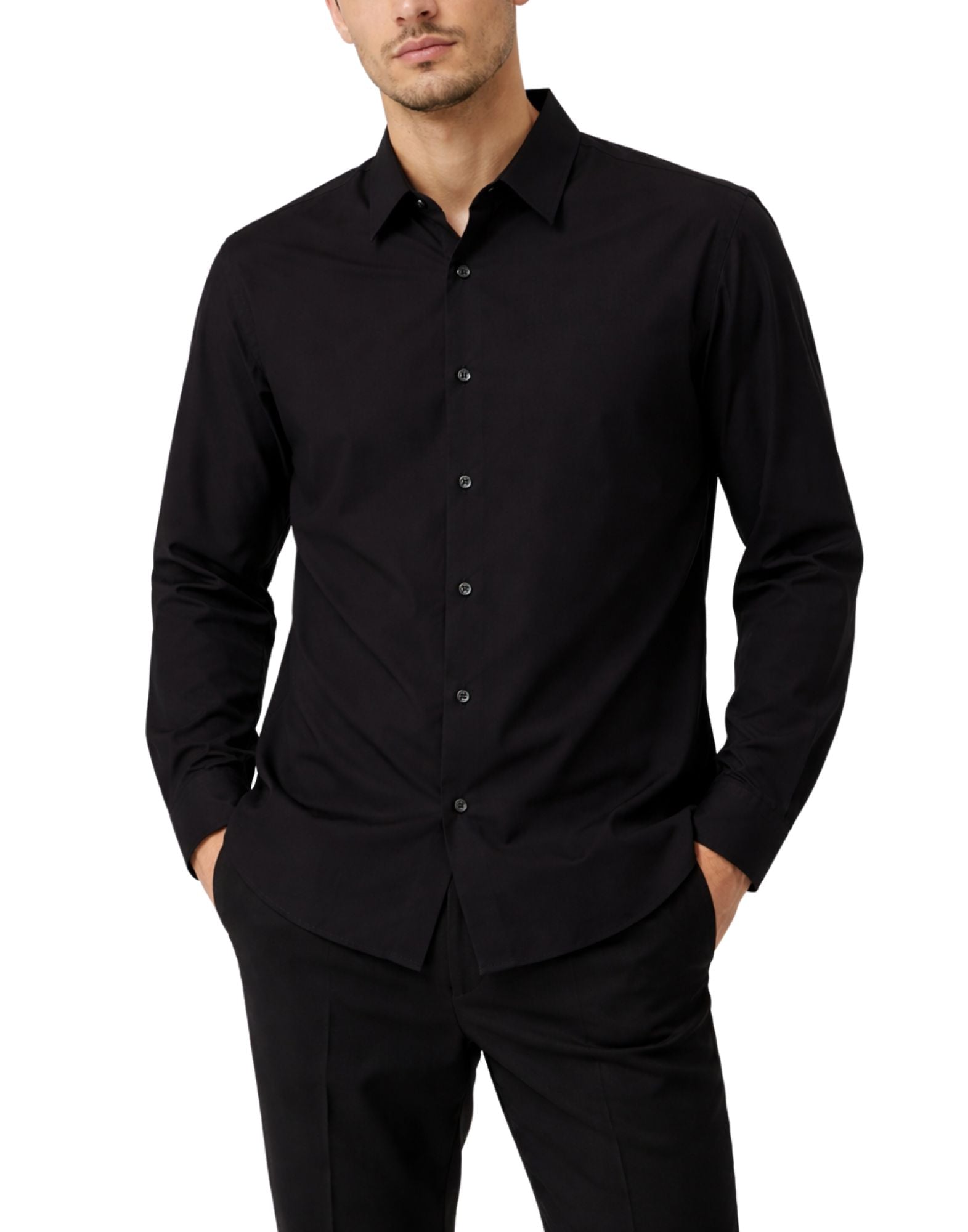 Unity Hyron NY men’s technical shirt in black ST- HYRON NY BLACK