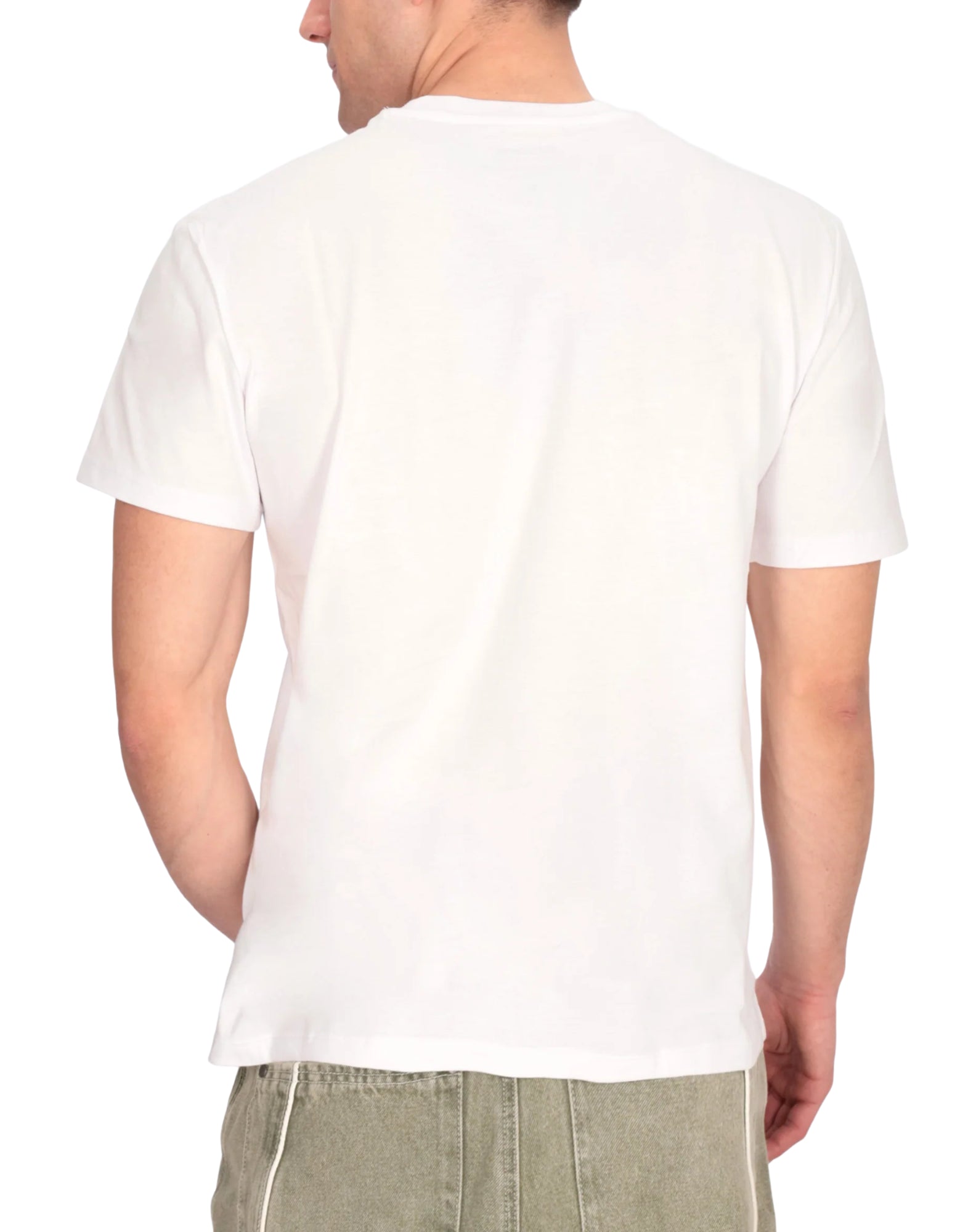 Blauer FAXON Men’s Cotton T-Shirt Optic White with Rubber Logo 26SBLUH02284-007480 100