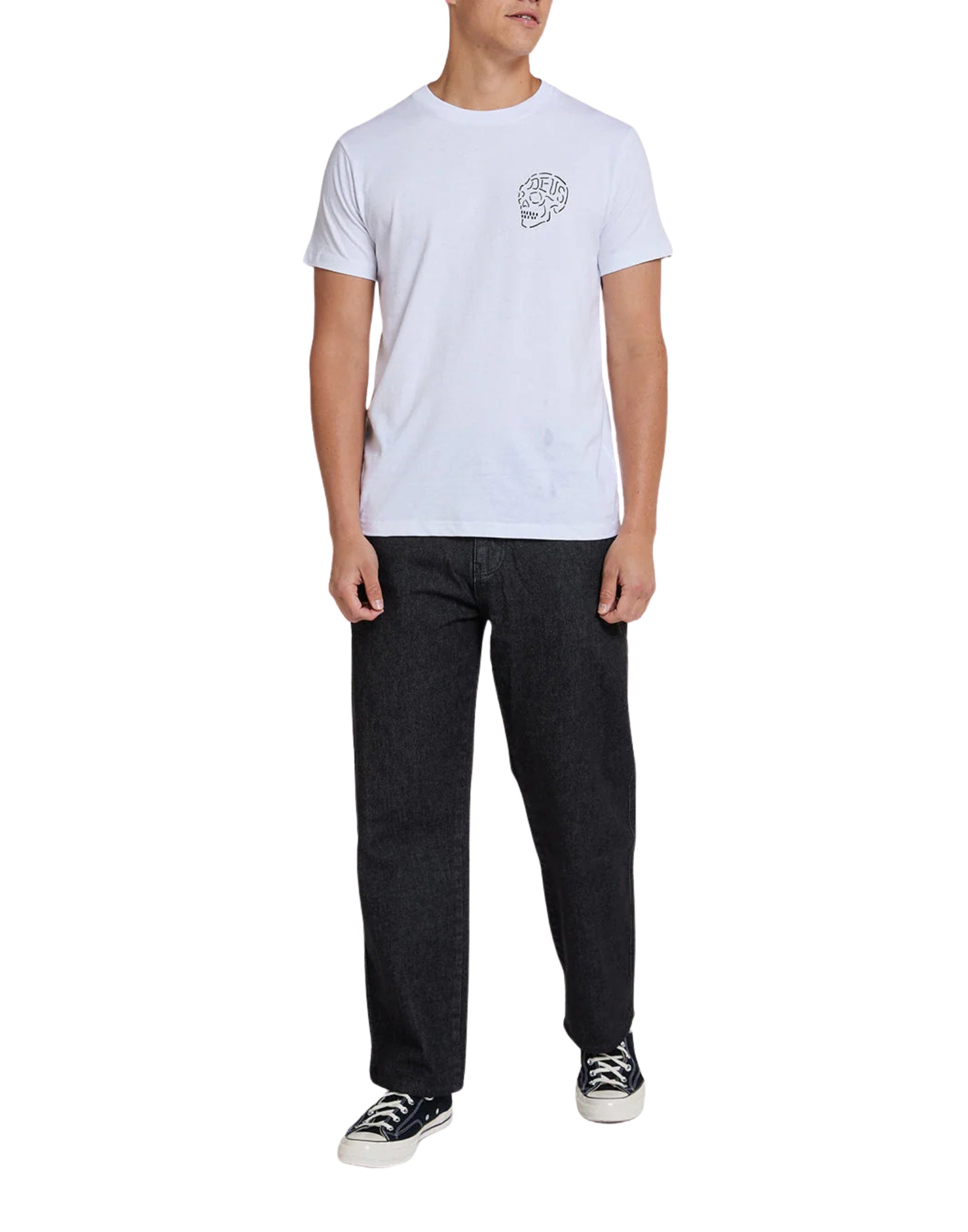 Deus Ex Machina Venice Skull Cotton T-Shirt White Men’s D261MTS128010090