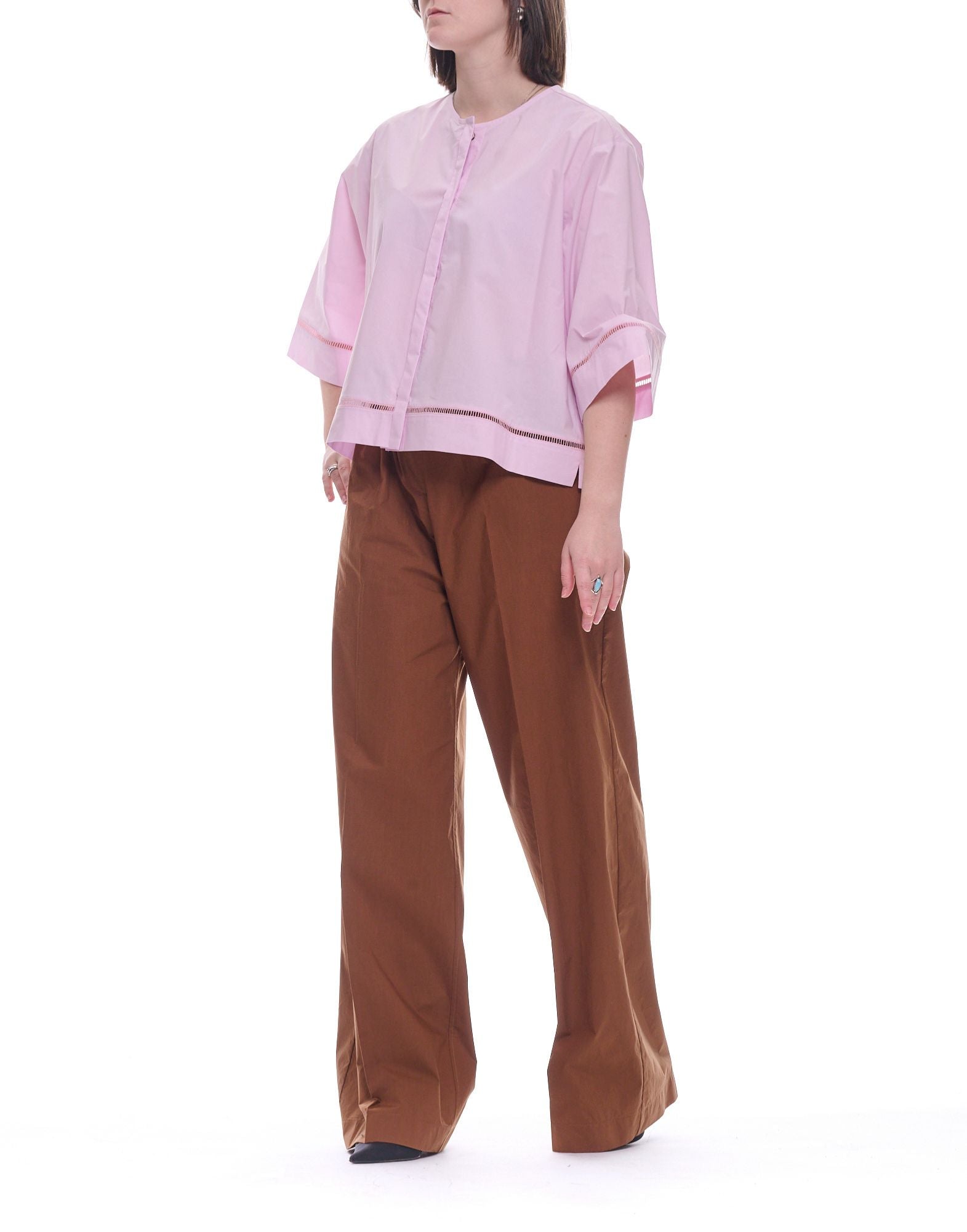 forte_forte Women’s Charme Pink Cotton My Shirt 14836 MY SHIRT CHARME