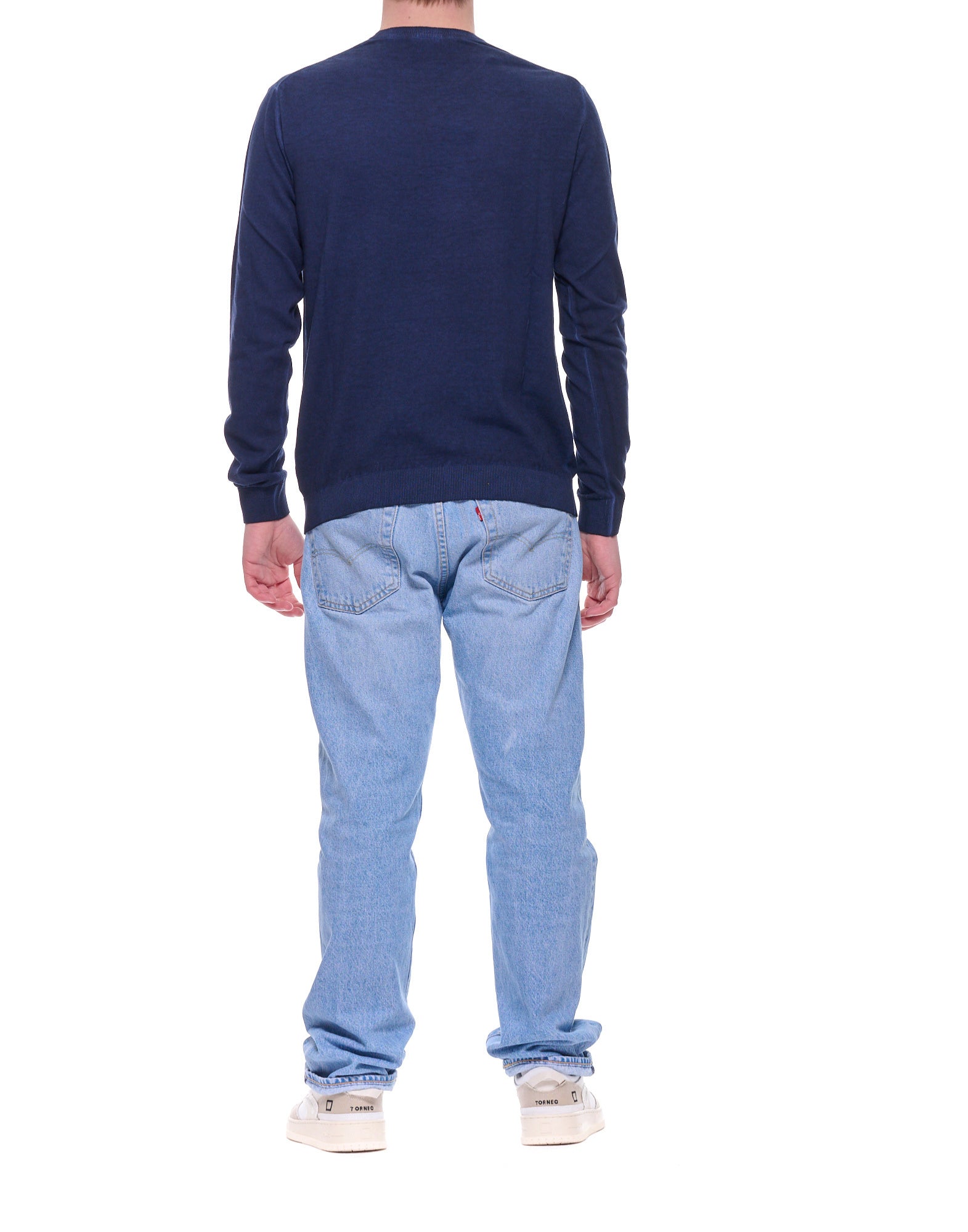 Blauer Morton Lightweight Cotton Crewneck Knit – Blue Men’s 26SBLUM01480-007167 888