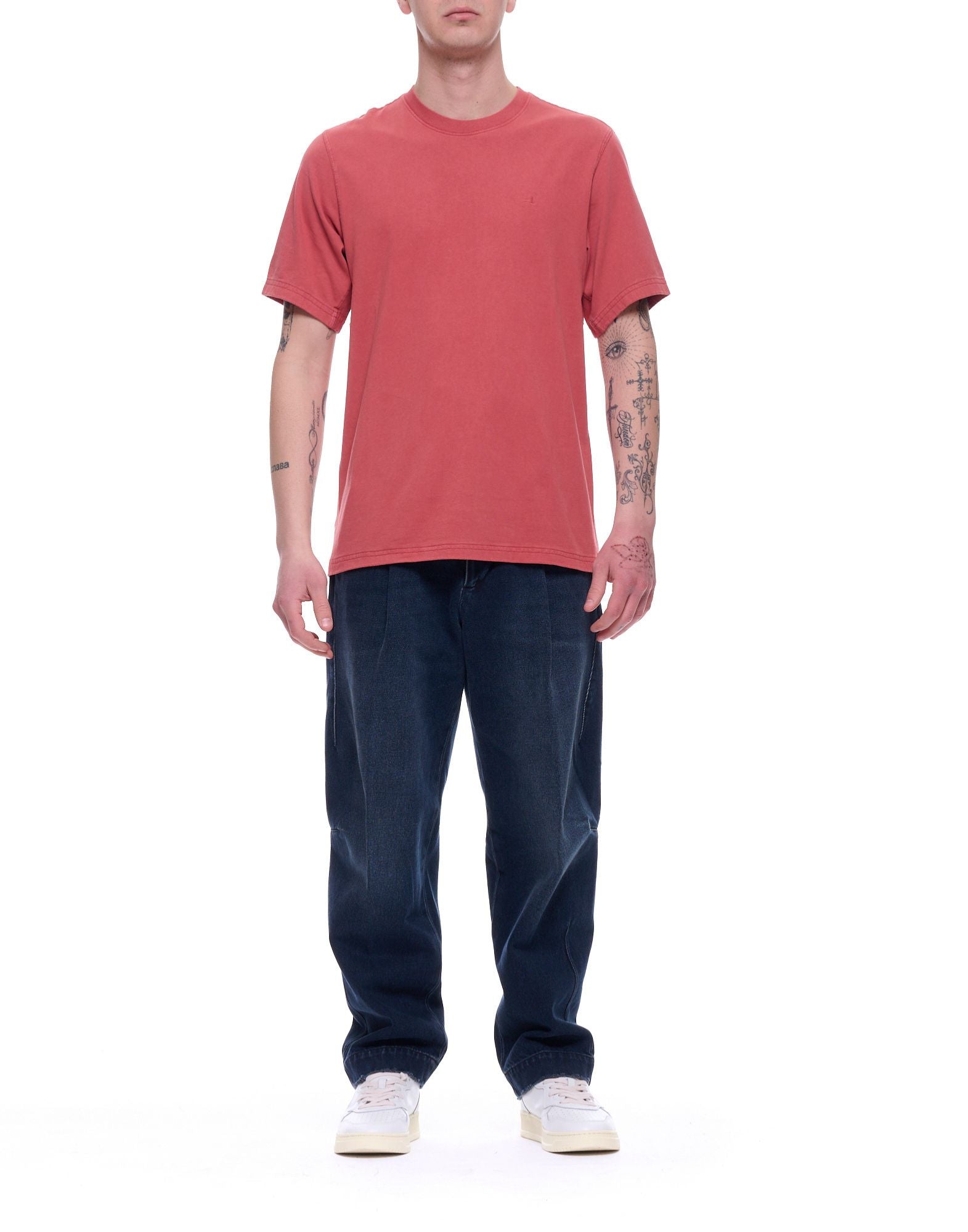 Nordic Denim The One Men’s Cotton Crew Neck T-Shirt, Faded Red, Regular Fit, Short Sleeve 20-85-918 FADED RED