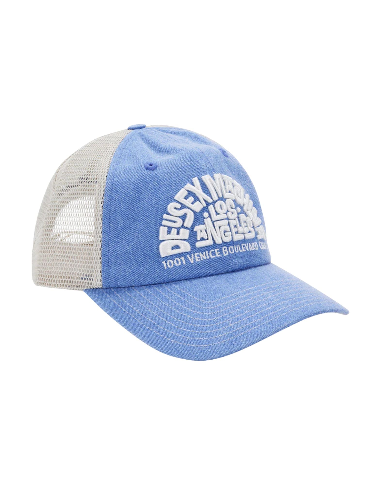 Deus Ex Machina Los Angeles Address Trucker Cap Bonnie Blue Unisex D261MHA576059 LOS.A BONNIE BLUE