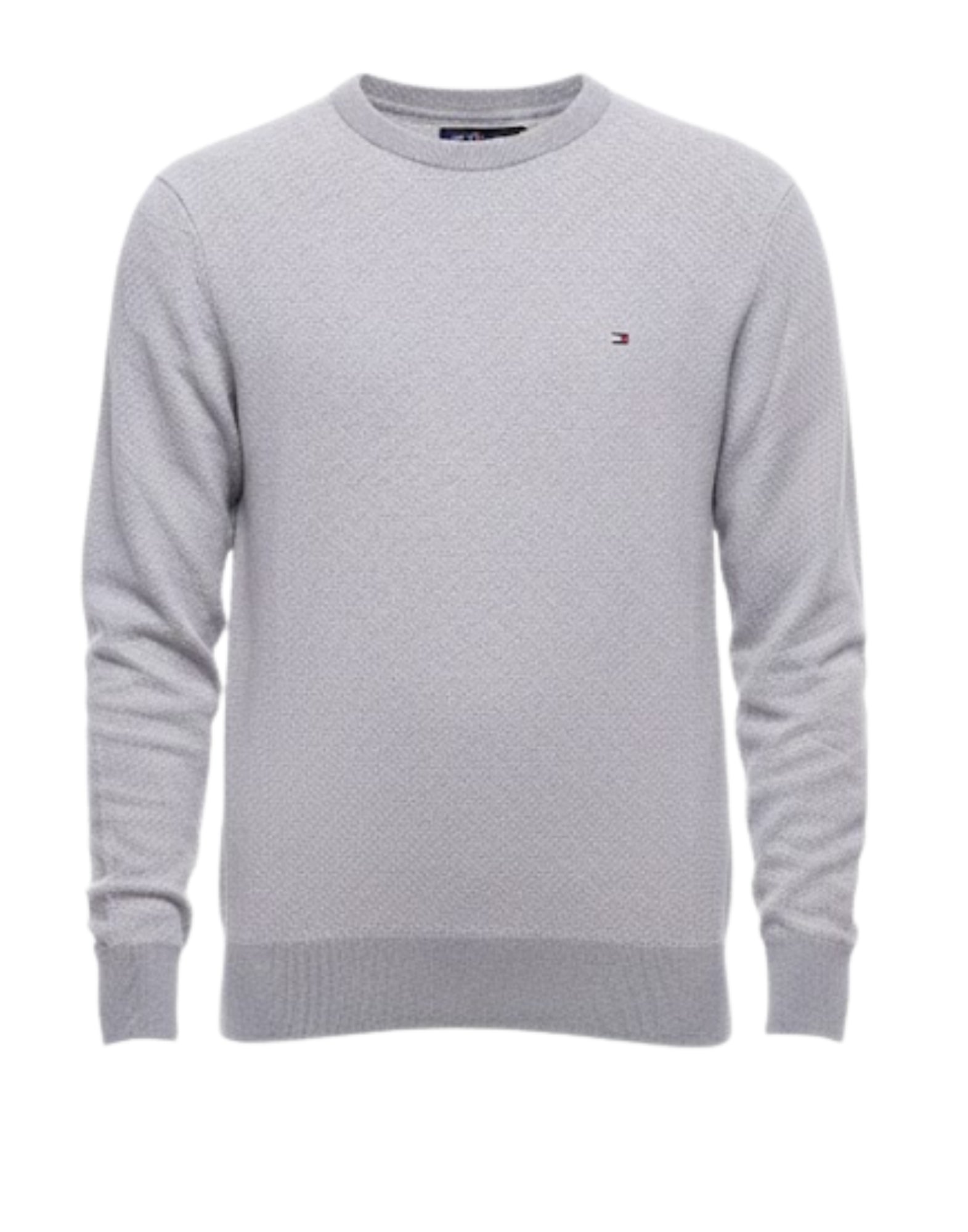 41319 0CU GREY HERRINGBONE CREW CASHMERE - Maglieria - TOMMY HILFIGER