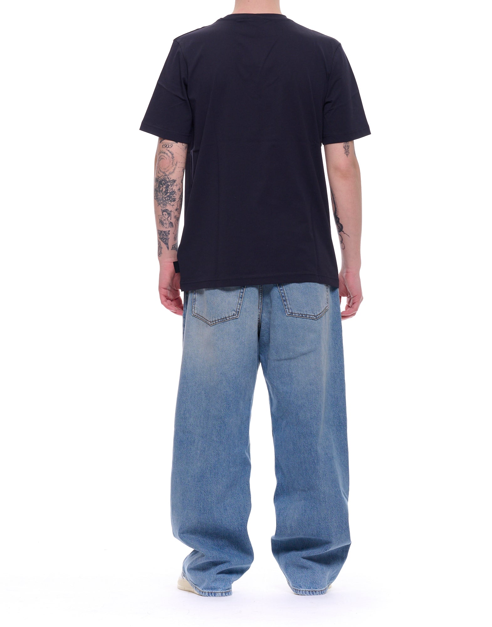 Nine:In:The:Morning Pantalón Tito de 5 bolsillos Vaqueros holgados de mezclilla azul TIT02 FS24 DENIM