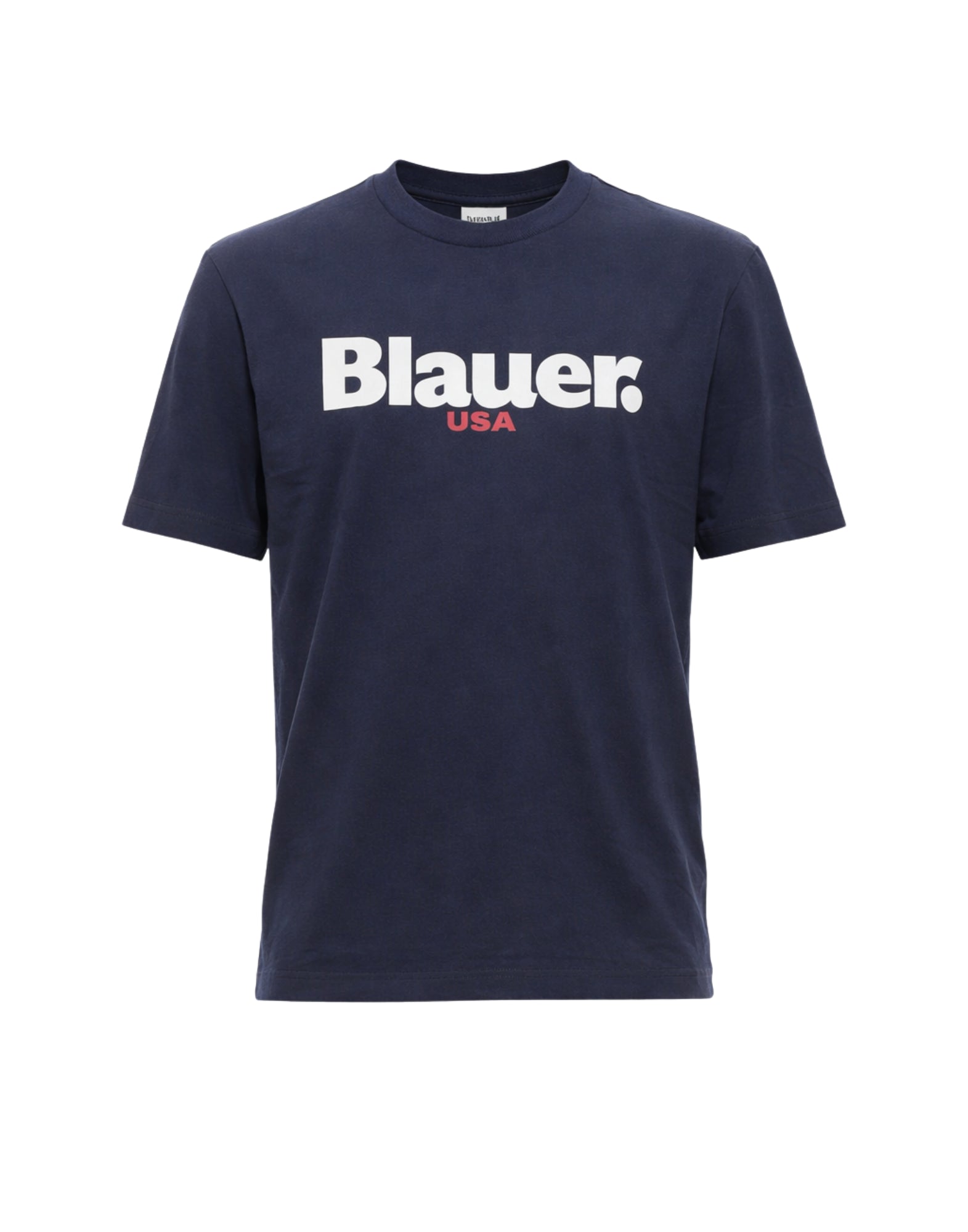 Blauer Ernst Men's Cotton T-shirt in Blue with Front Logo Print 26SBLUH02299-007439 888