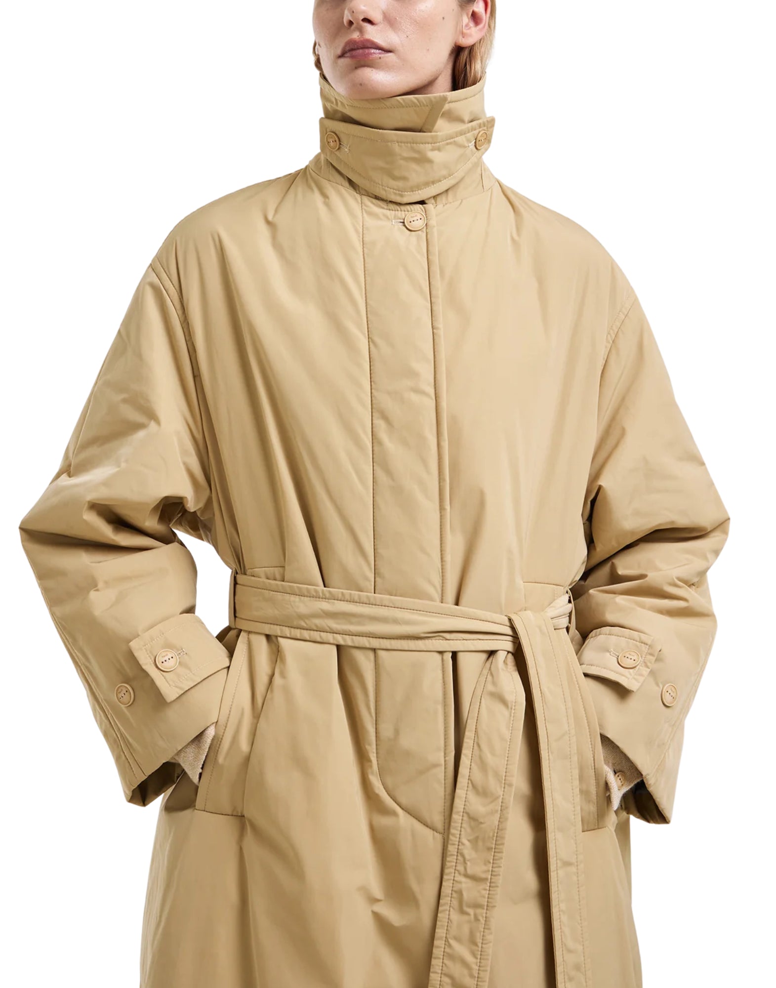 I724 1119 BEIGE TRENCH MOSCHELLA - Cappotti - Hevo