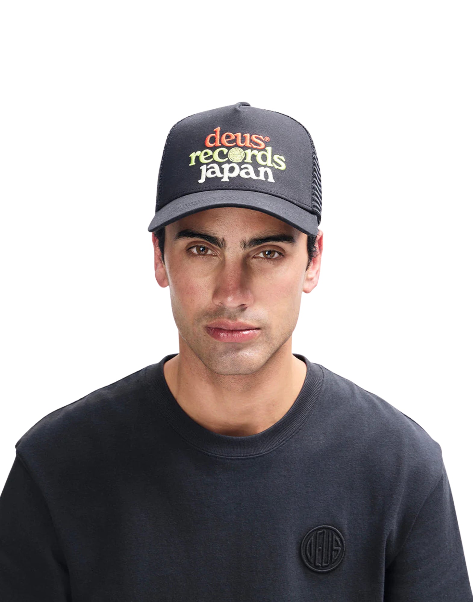Deus Ex Machina Strata Trucker – Cotton Twill Trucker Hat Black (Unisex) D261MHA198099800 BLACK