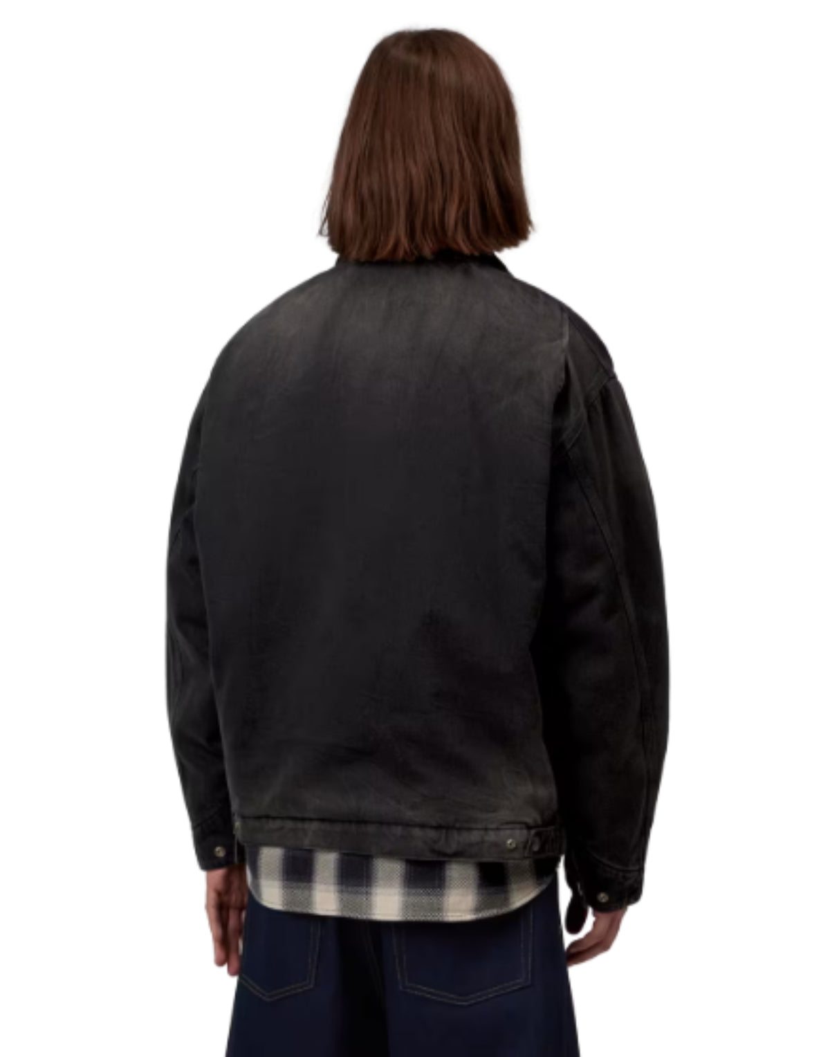 OG Detroit Jacket Black / Black tobacco used wash