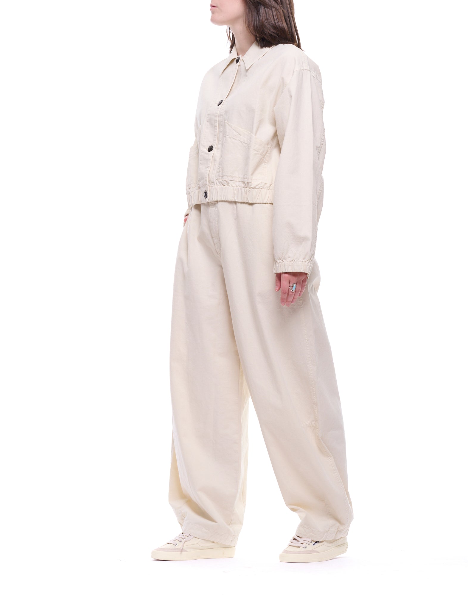 Eat Dust 673 Women’s Cropped Overshirt in Wheat W-I-001-CTL-117 WHEAT ARTISAN