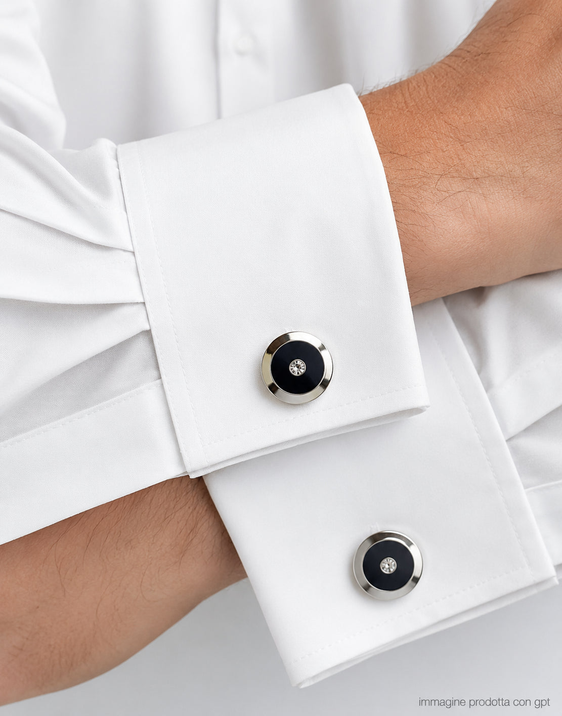 Old Crest Round Brass Cufflinks for Men GML 8012 16 GEMELLI