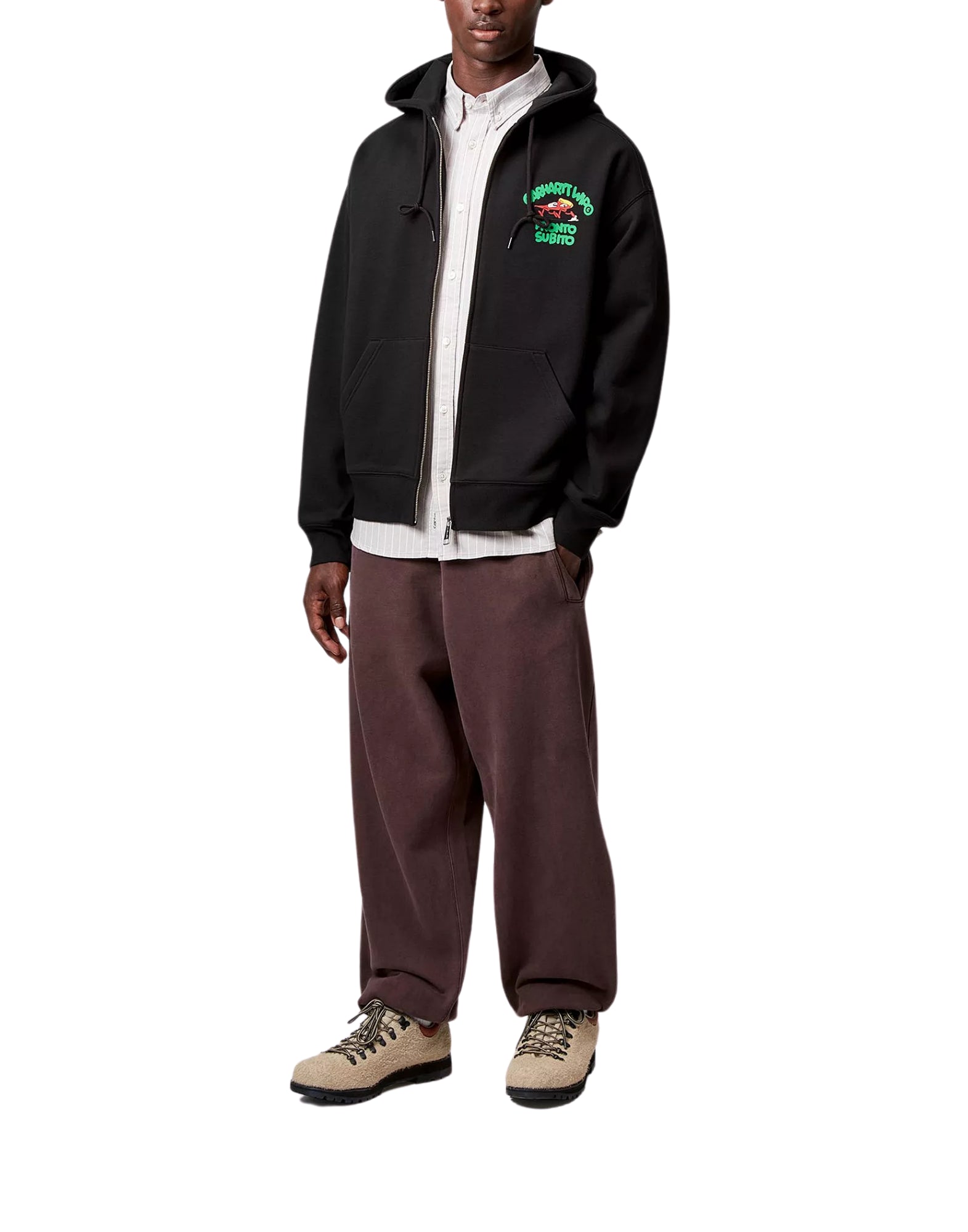 Hoodie man I035177 89XX HOODED PRONTO BLACK CARHARTT WIP