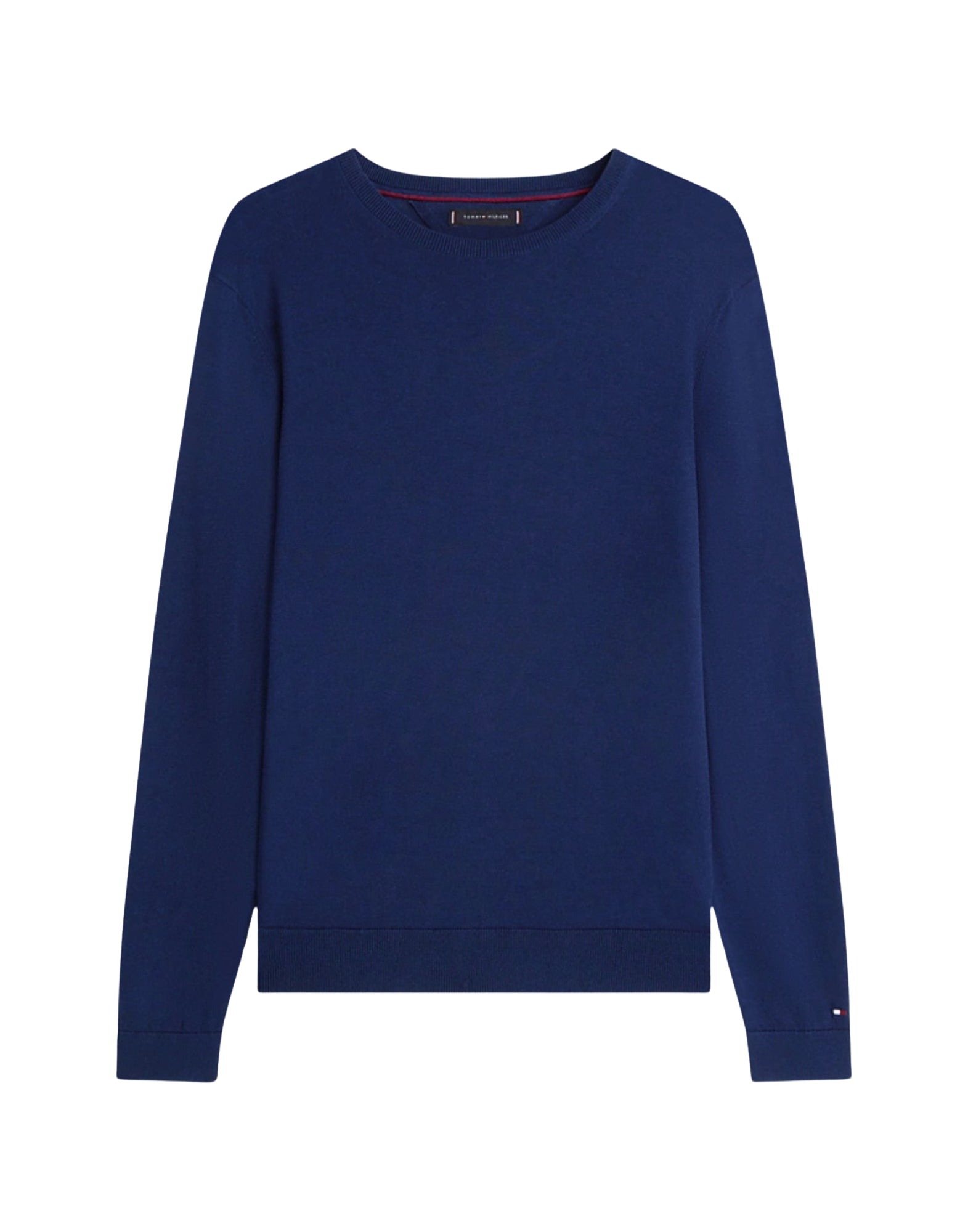 Tommy Hilfiger Smart Casual Knit cotton/lyocell Pullover Blue Men’s Navy Iris MW0MW41820 DCA