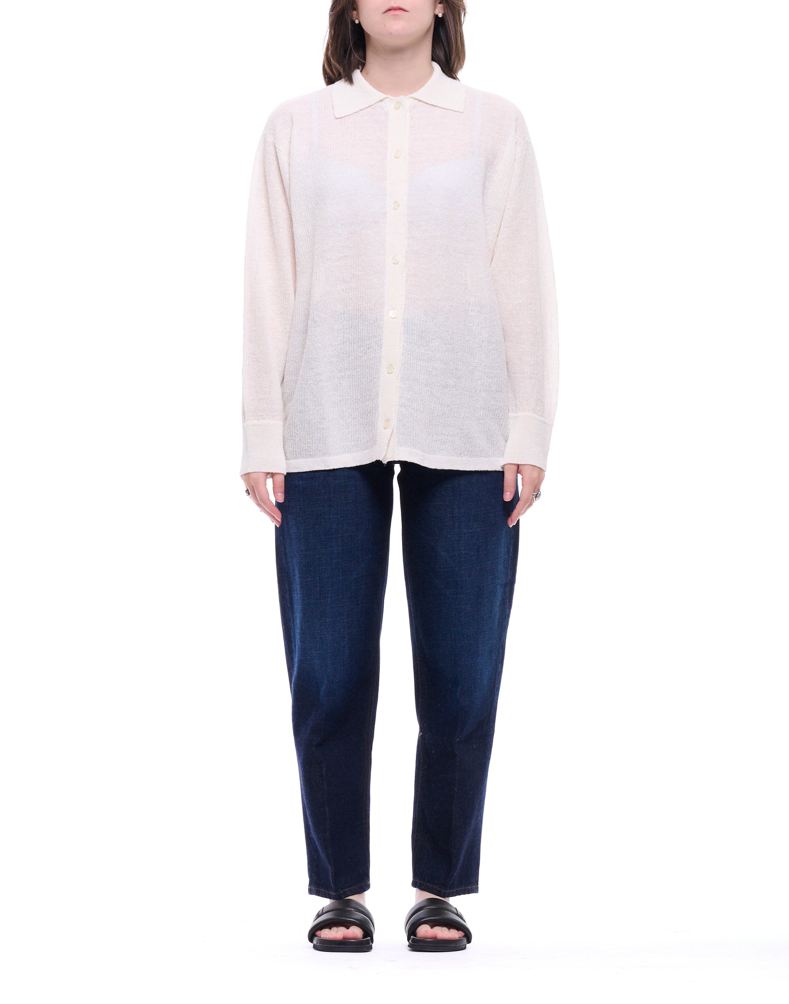 Atomofactory Camisa Mezcla Lino Marfil PE26AFD01 01 AVORIO