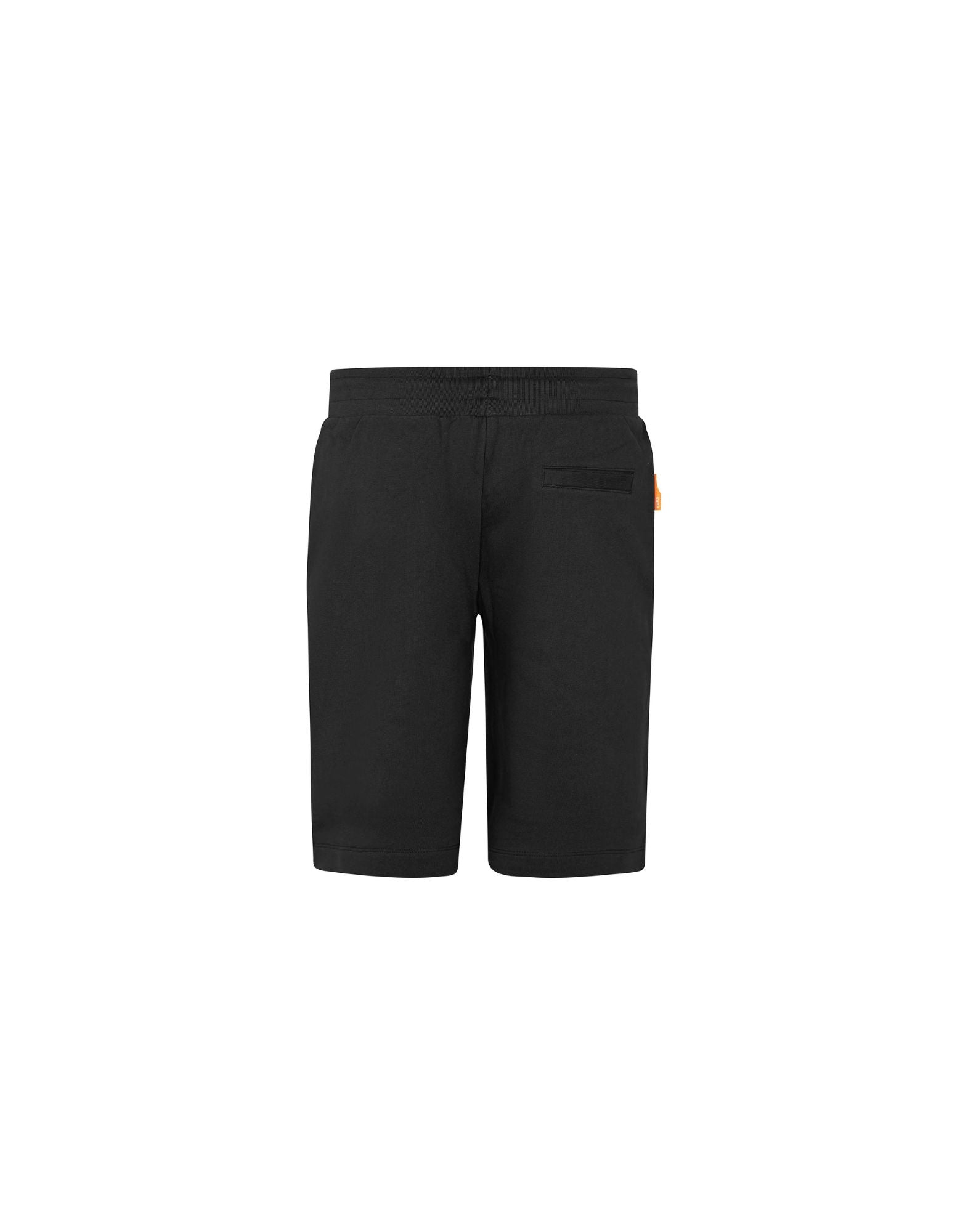 SUNS Men’s Bermuda Shorts Ale Tag Black Fleece 100% Cotton with Drawstring and Side Pockets BFS610033U V2 BLACK