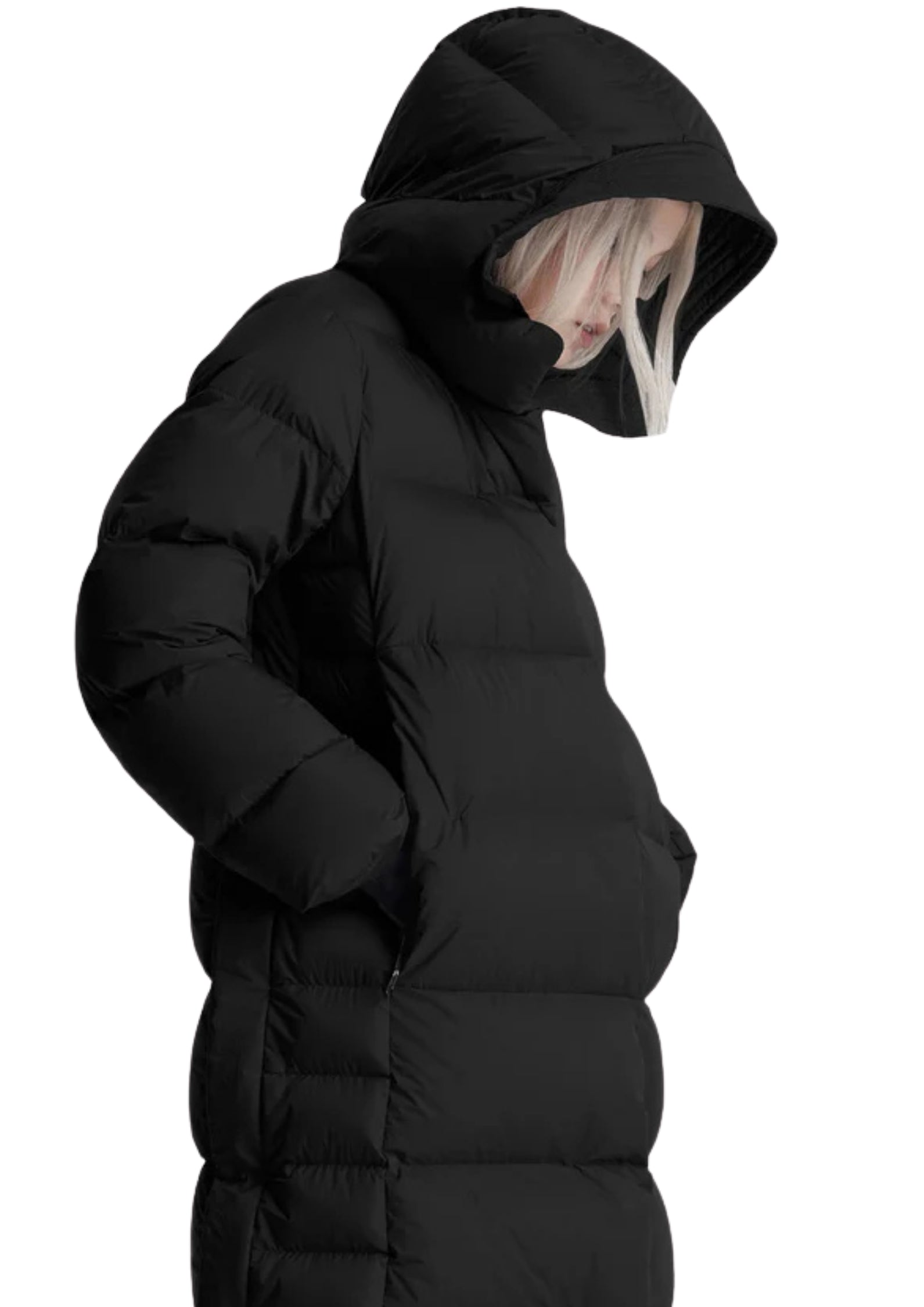 QW540 BLACK AITKEN PUFFER COAT - Cappotti - KRAKATAU