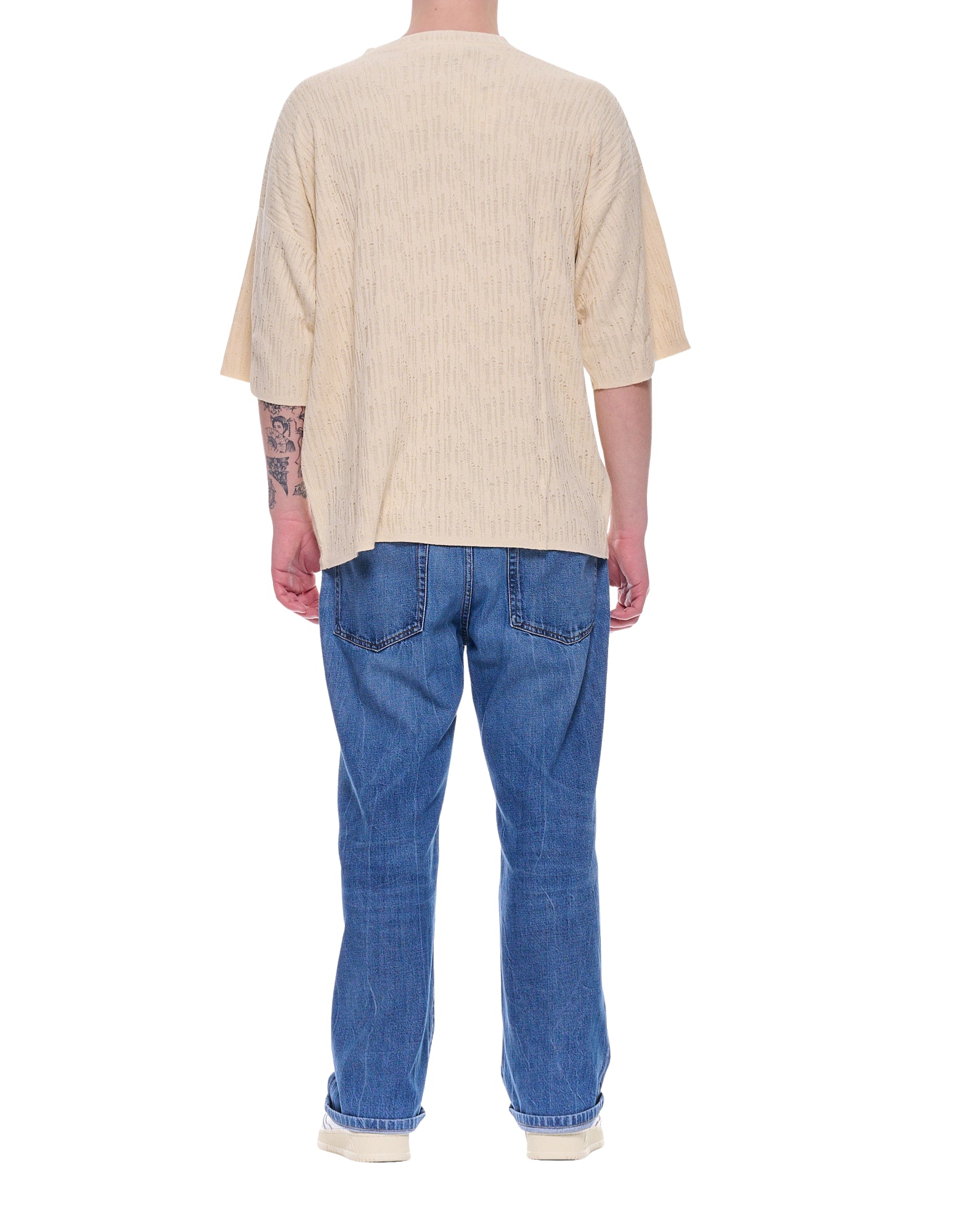 Atomofactory Men’s Ivory T-Shirt Relaxed Fit PE25AFU21 AVORIO