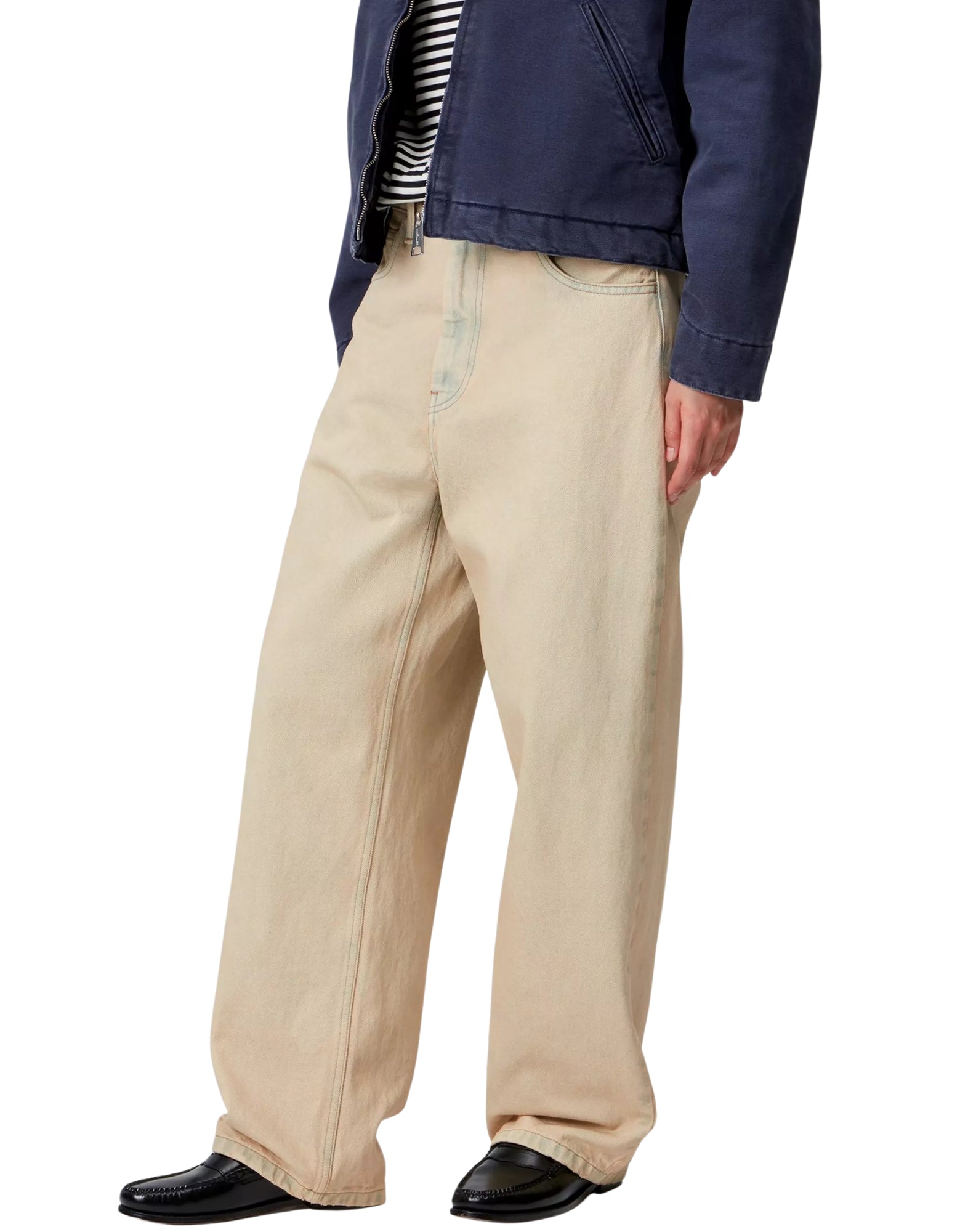 Carhartt WIP W’ Brandon Pant Women – Blue Sand Bleached Denim, Loose Fit I035892 01.SN