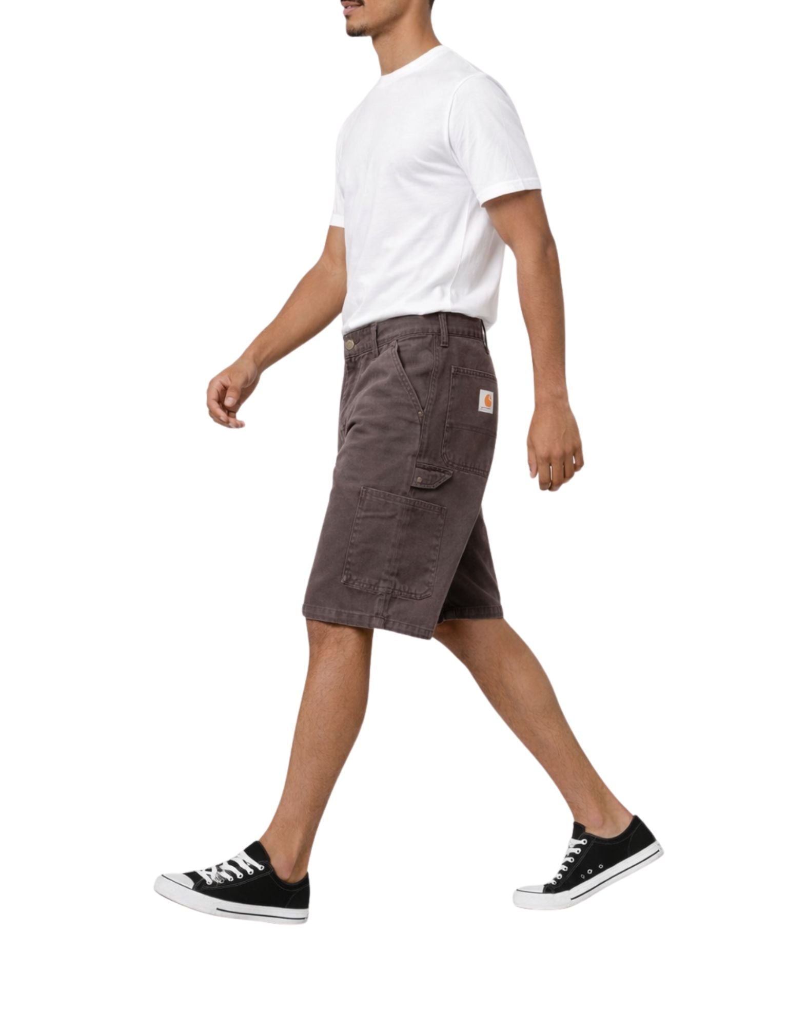 Carhartt WIP Single Knee Short Shale Stone Canvas Organic Cotton Men’s I034797 3IS4O