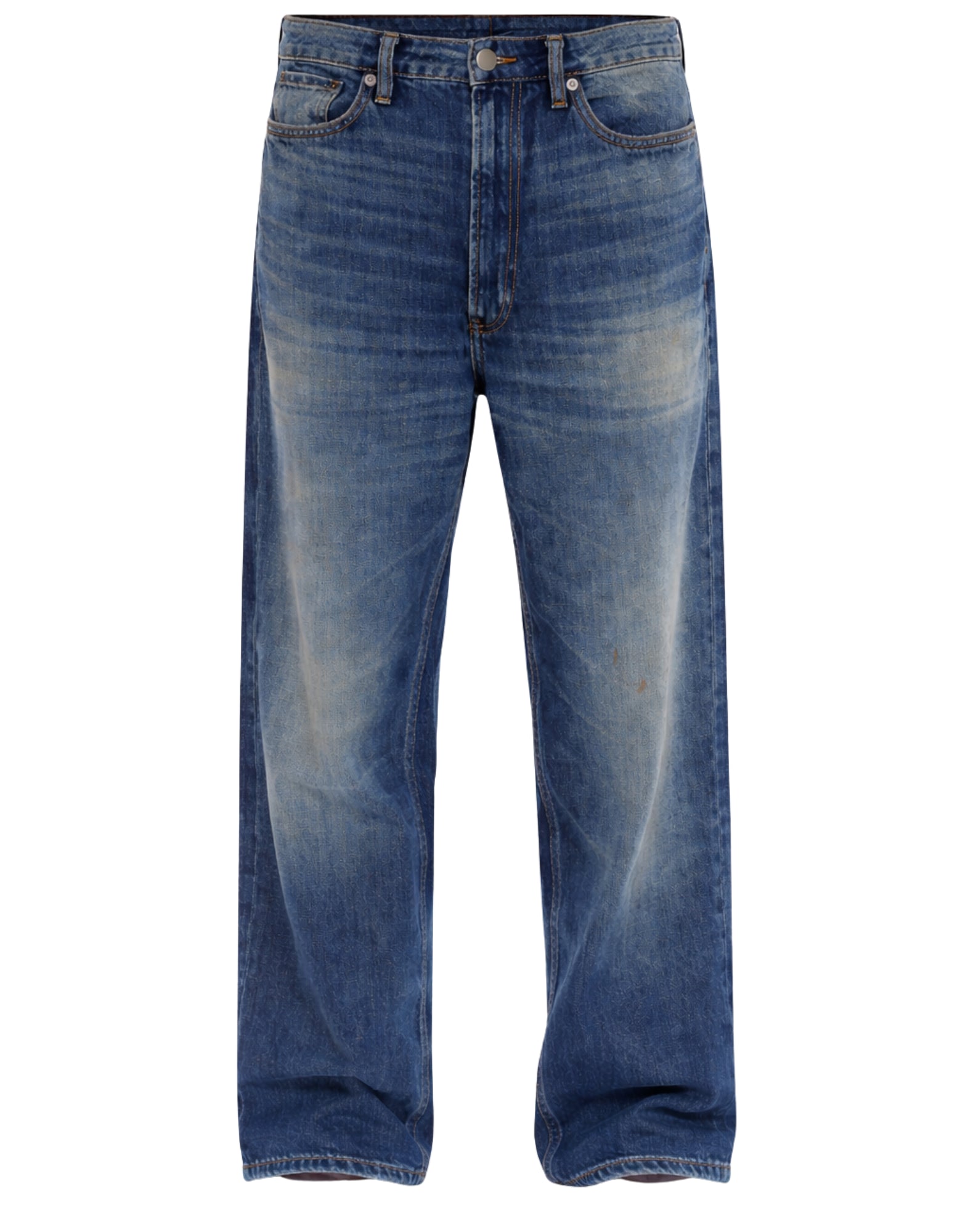 Nine in the Morning Albert Blue Men’s Wide Leg Cotton Denim Jeans Made in Italy LBR09 S01 DLL9480 ALBERT BLUE