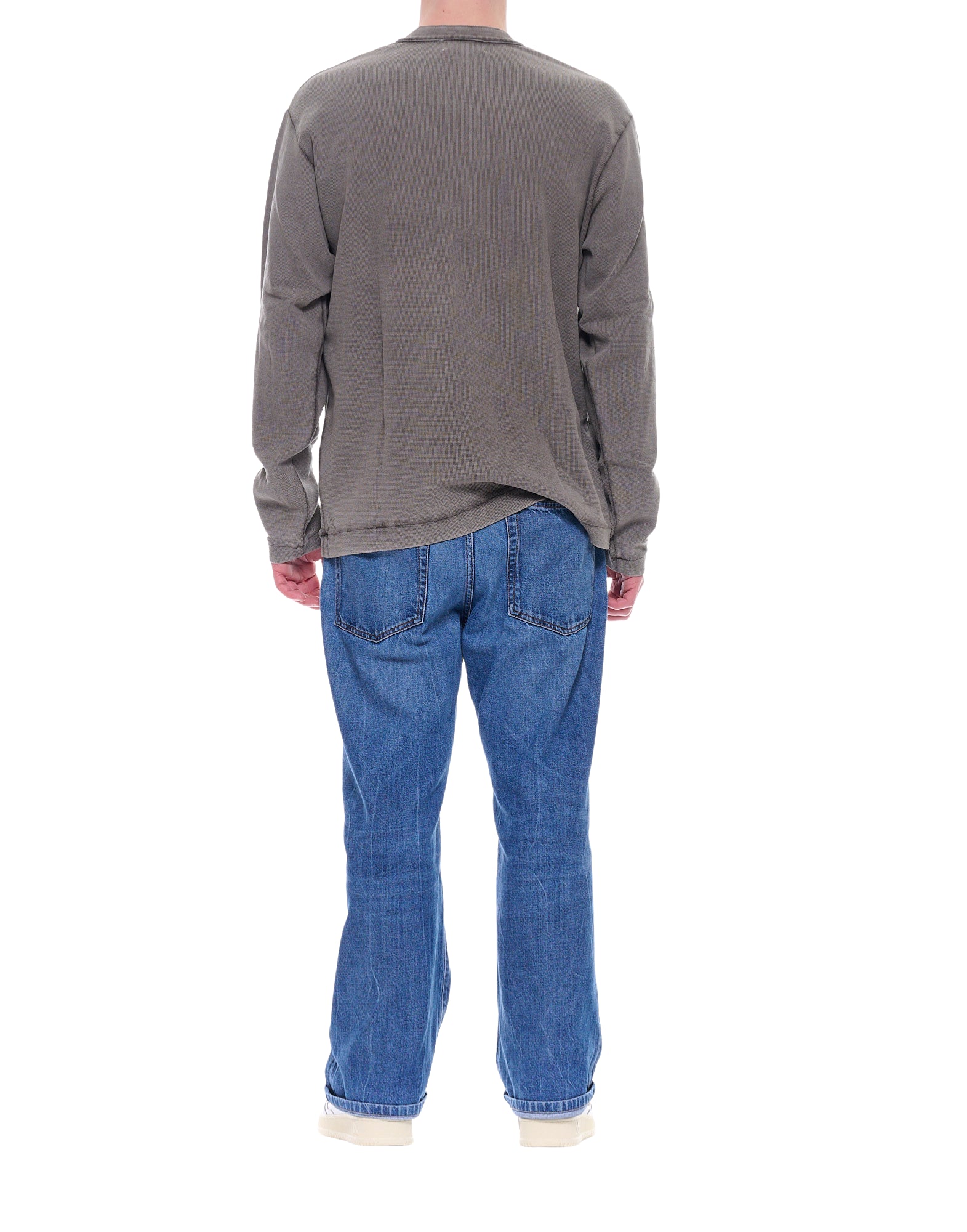 Atomofactory Men’s Brown- Grey Serafino T-Shirt PE25AFU26 MARRONE