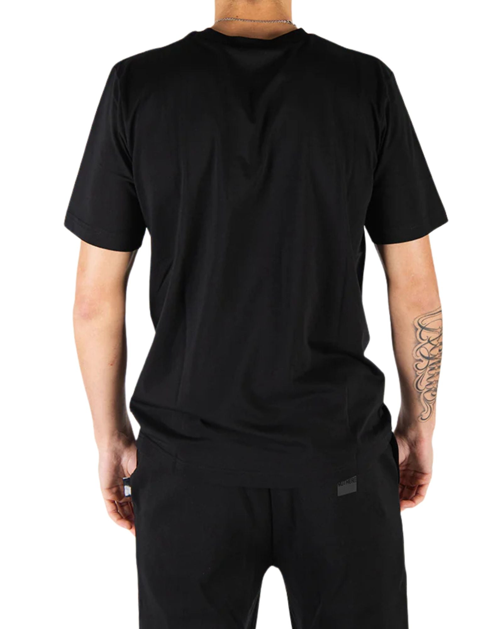 Outhere T-shirt Bliss Girocollo in cotone nero Vestibilità regolare da uomo 4651M303B208-26046 1749 BLISS