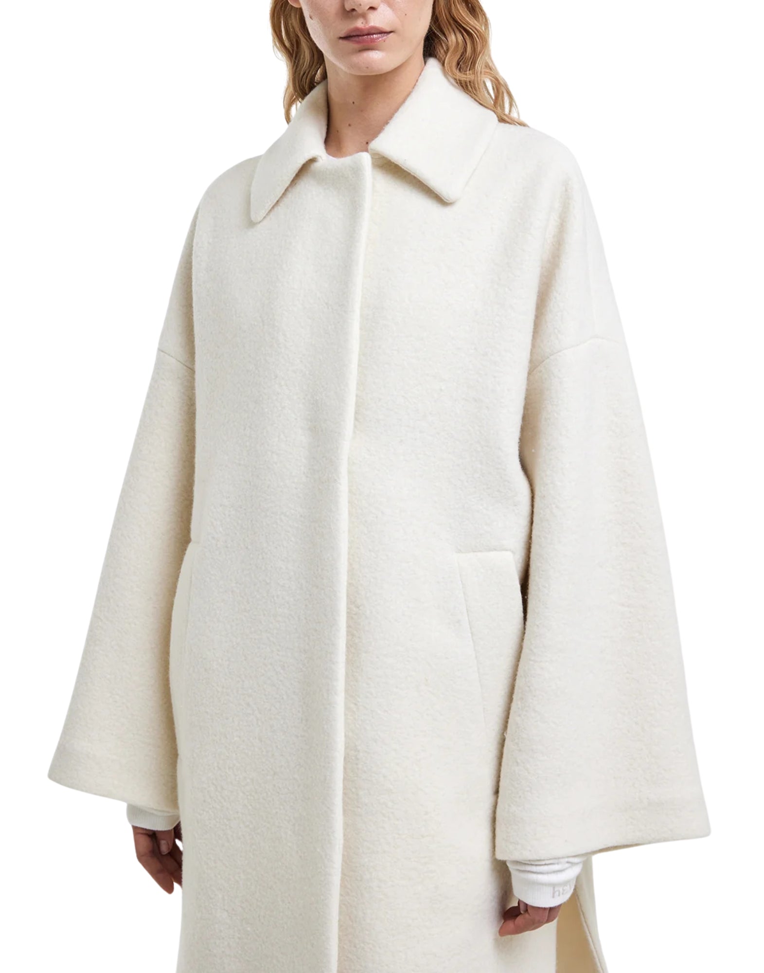 I784 3333 WHITE COAT WOOL MONTELEONE - Cappotti - Hevo
